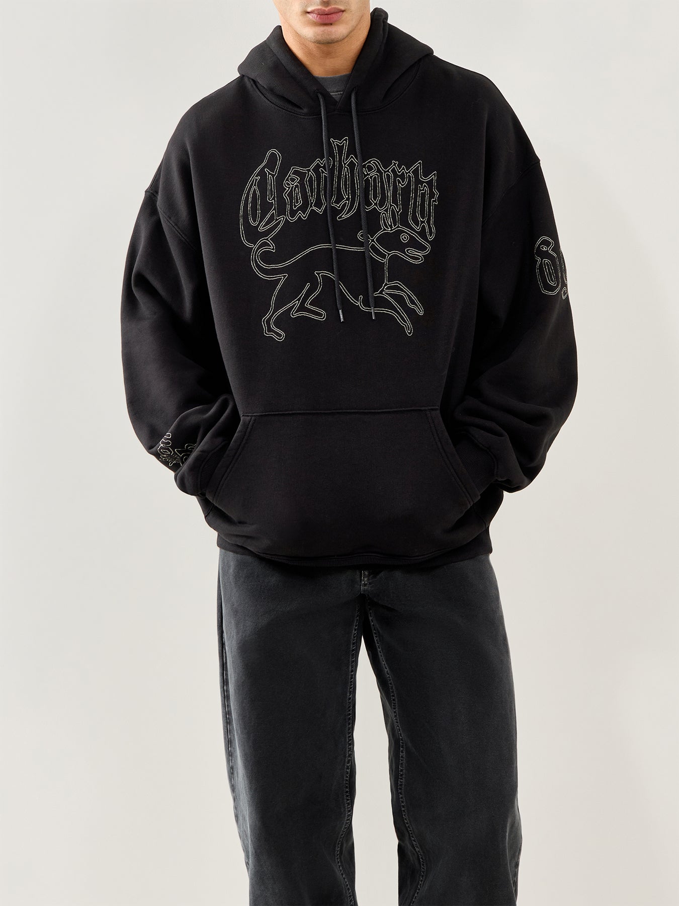 Hooded Hackwork Sweatshirt