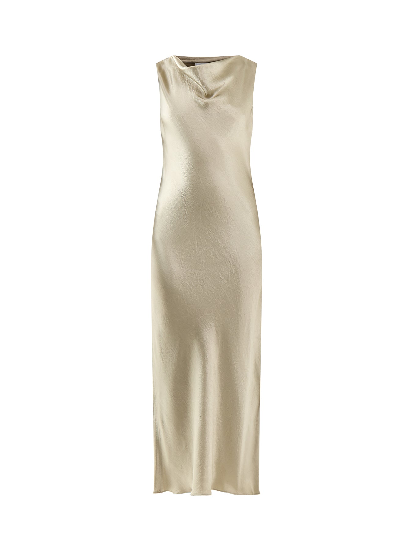 Marella Sapone Shiny Cowl Neck Maxi Dress