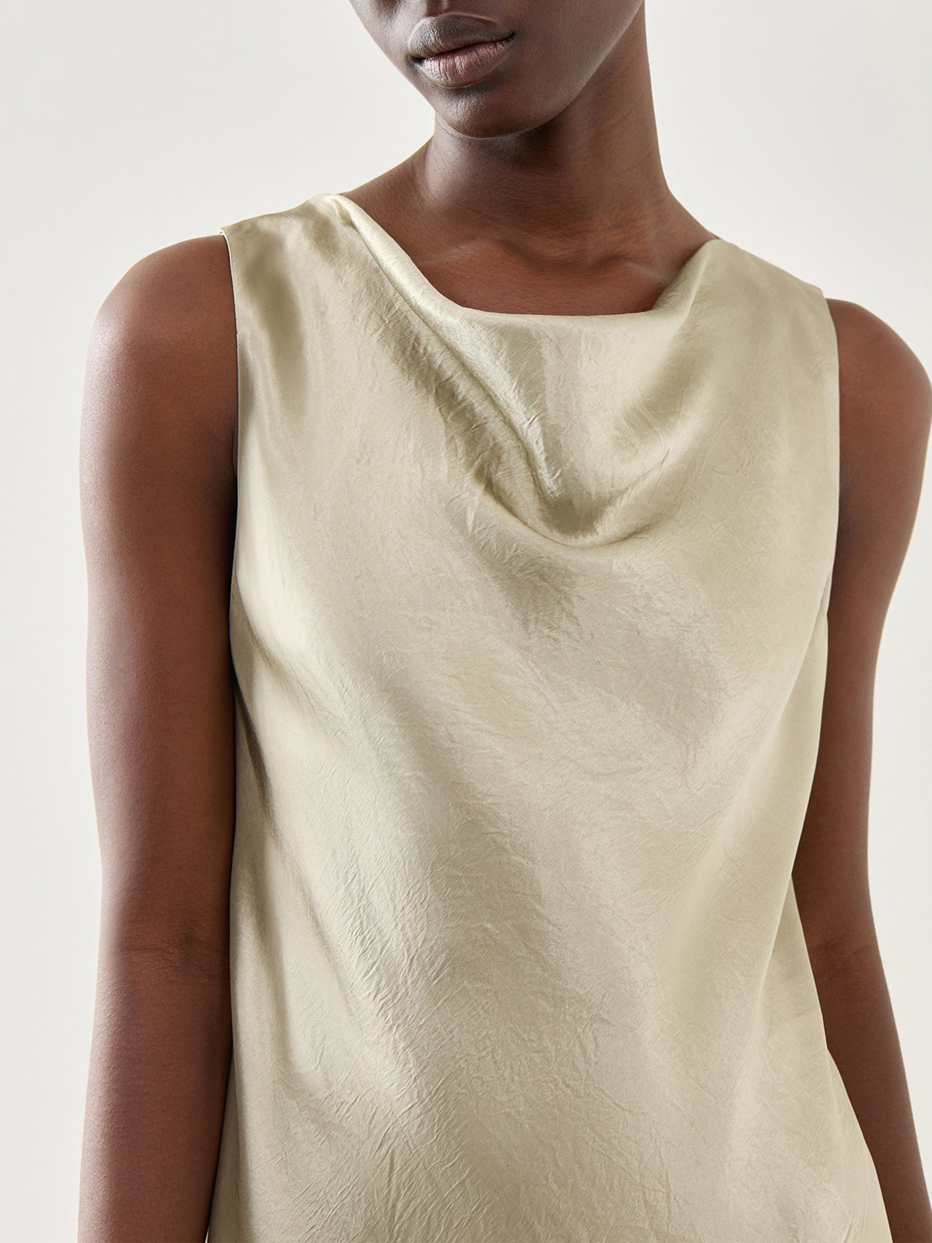 Marella Sapone Shiny Cowl Neck Maxi Dress