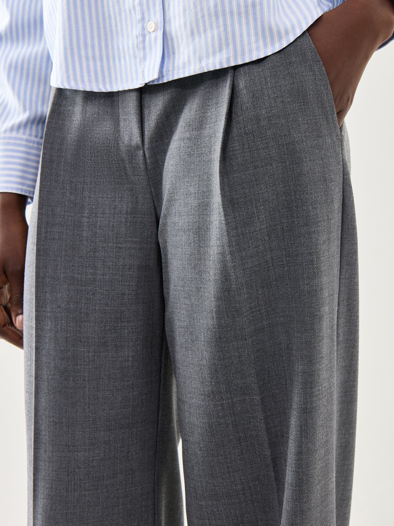 Marella Sport Diorama Elasticated Waist Pleated Front Wide Leg Trouser