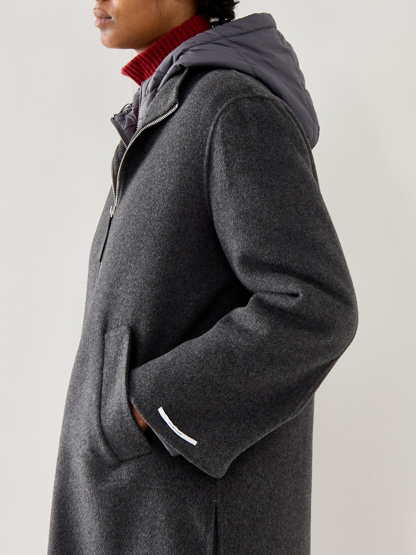 Marella Sport Moriana Coat With Hood Grey