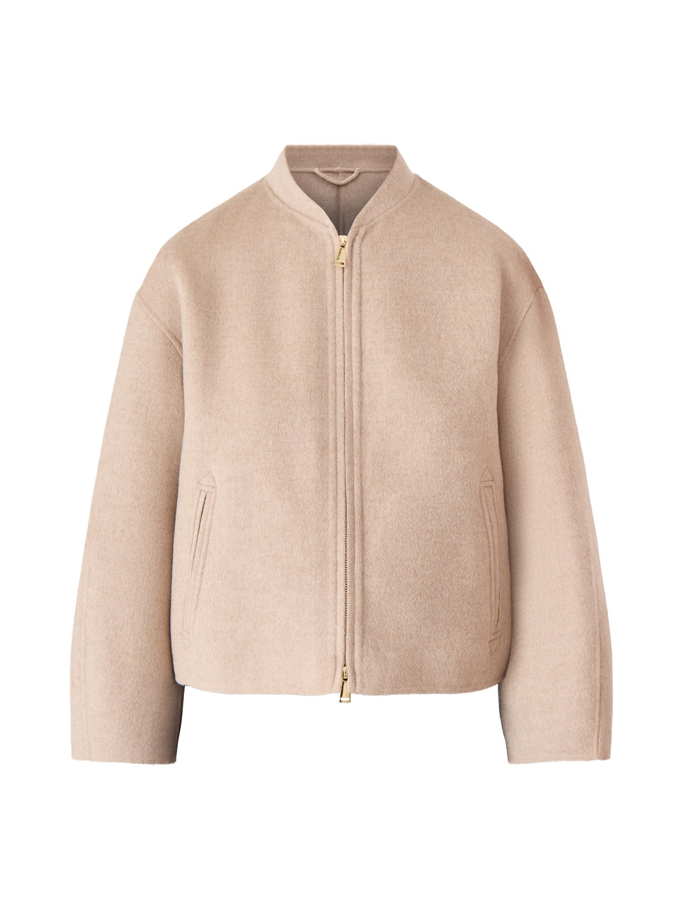 Marella Giga Zip Up Double Face Jacket Cream