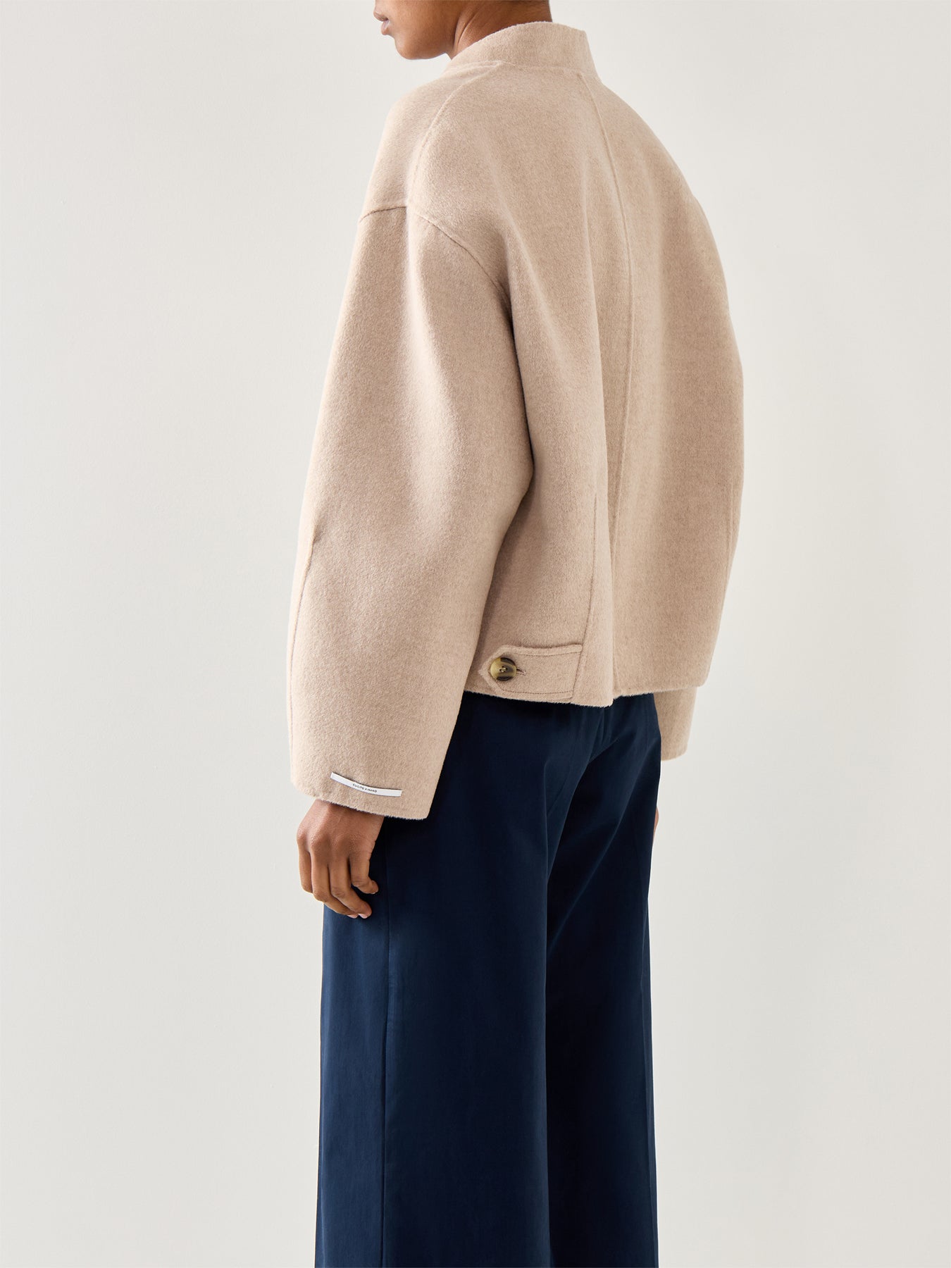 Marella Giga Zip Up Double Face Jacket Cream