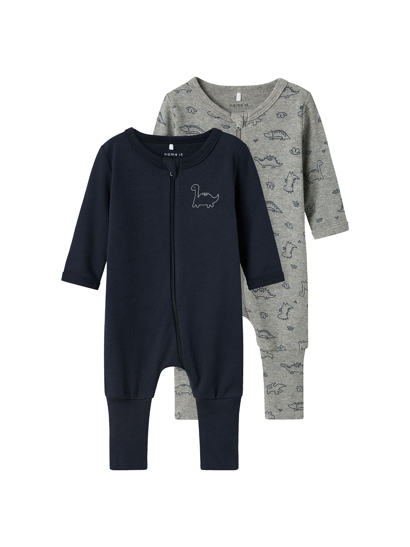 Kids' 2 Pack Baby Grow Grey & Black