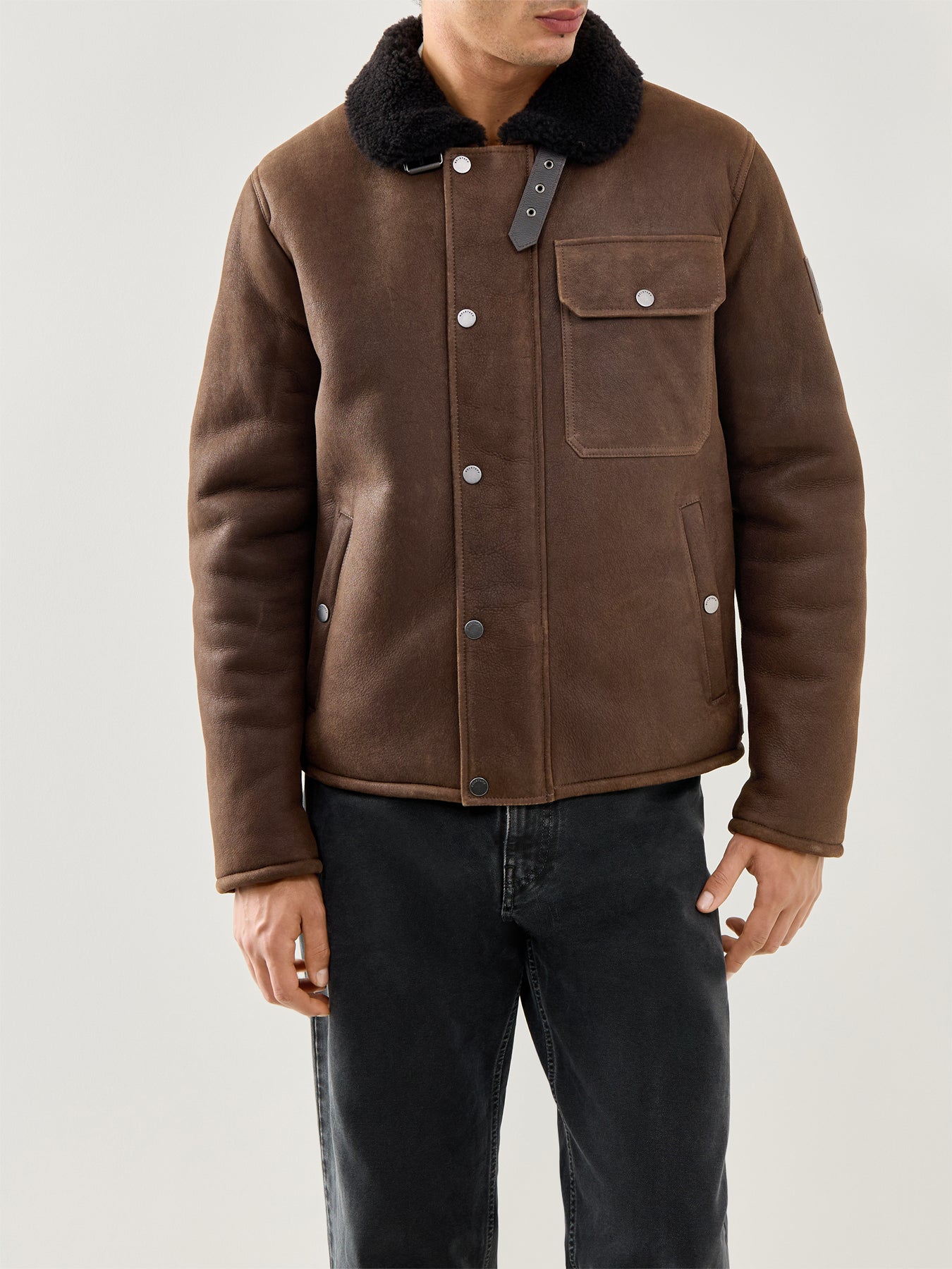 Beacon Sheerling Leather Jacket
