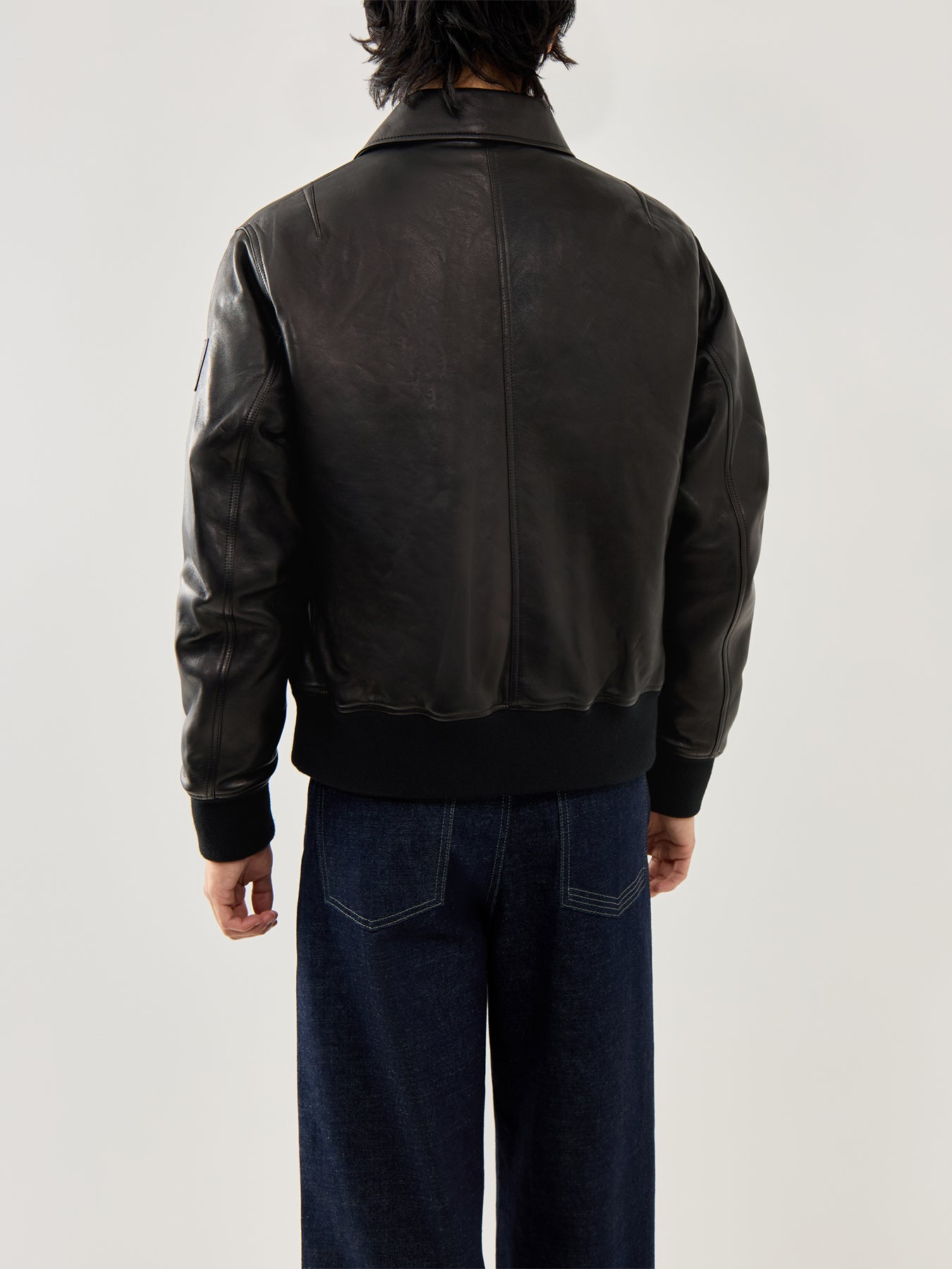 Pilot Leather Jacket Black