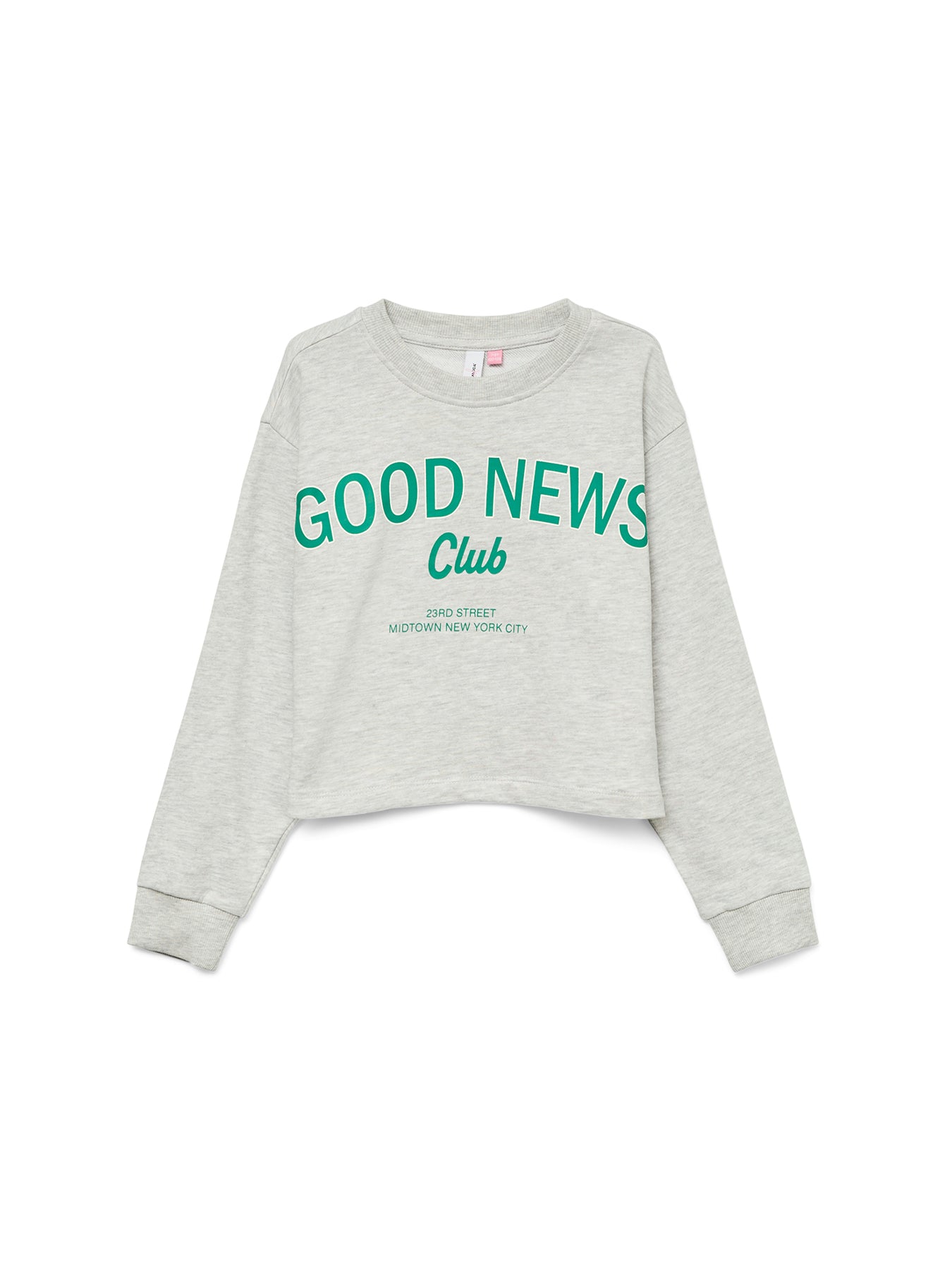 Millie Cropped Sweatshirt Light Grey