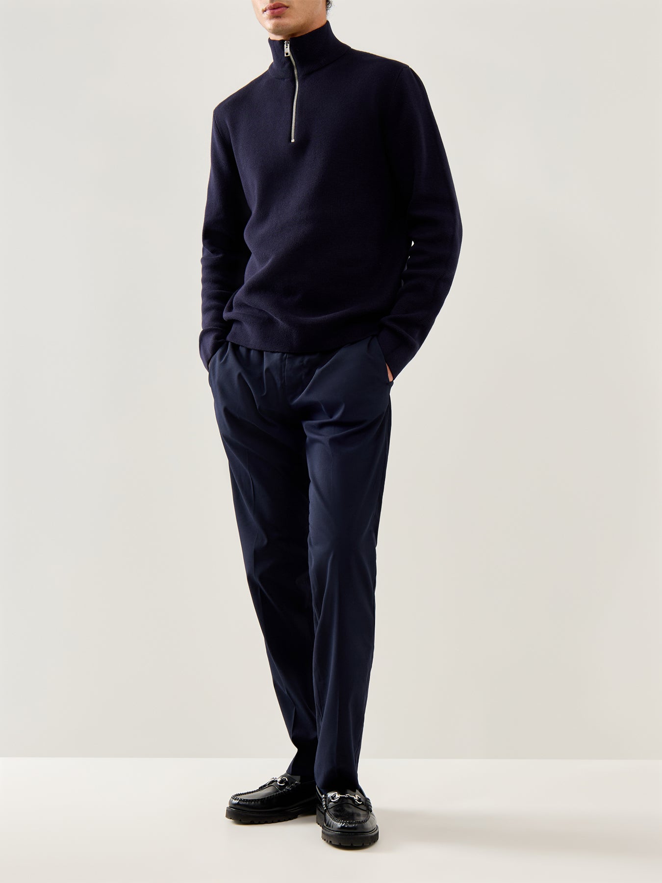 Milano Stitch Half Zip Knit