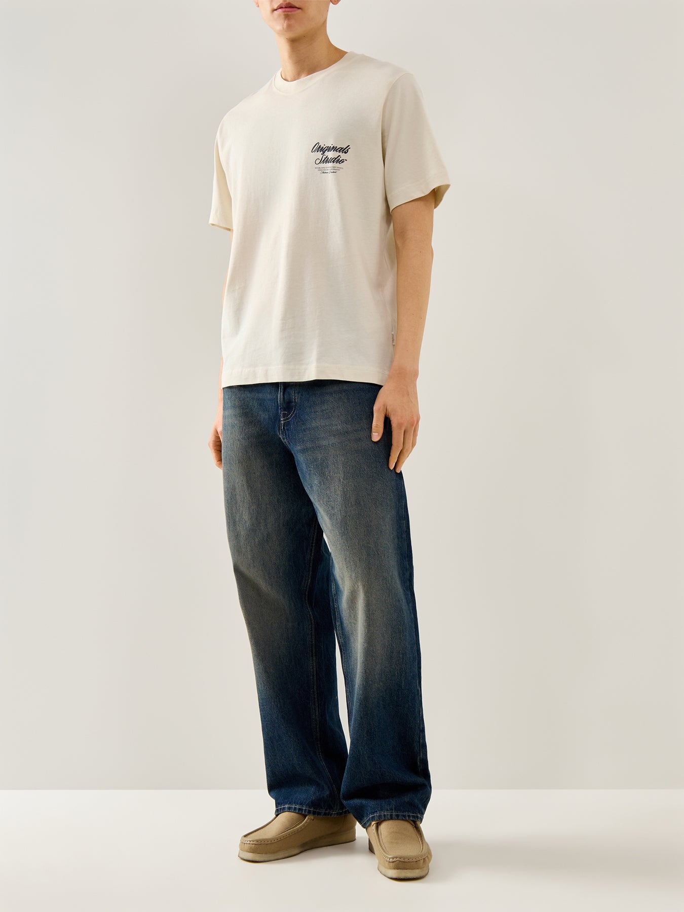 Typo T-Shirt Crew Neck Antique White