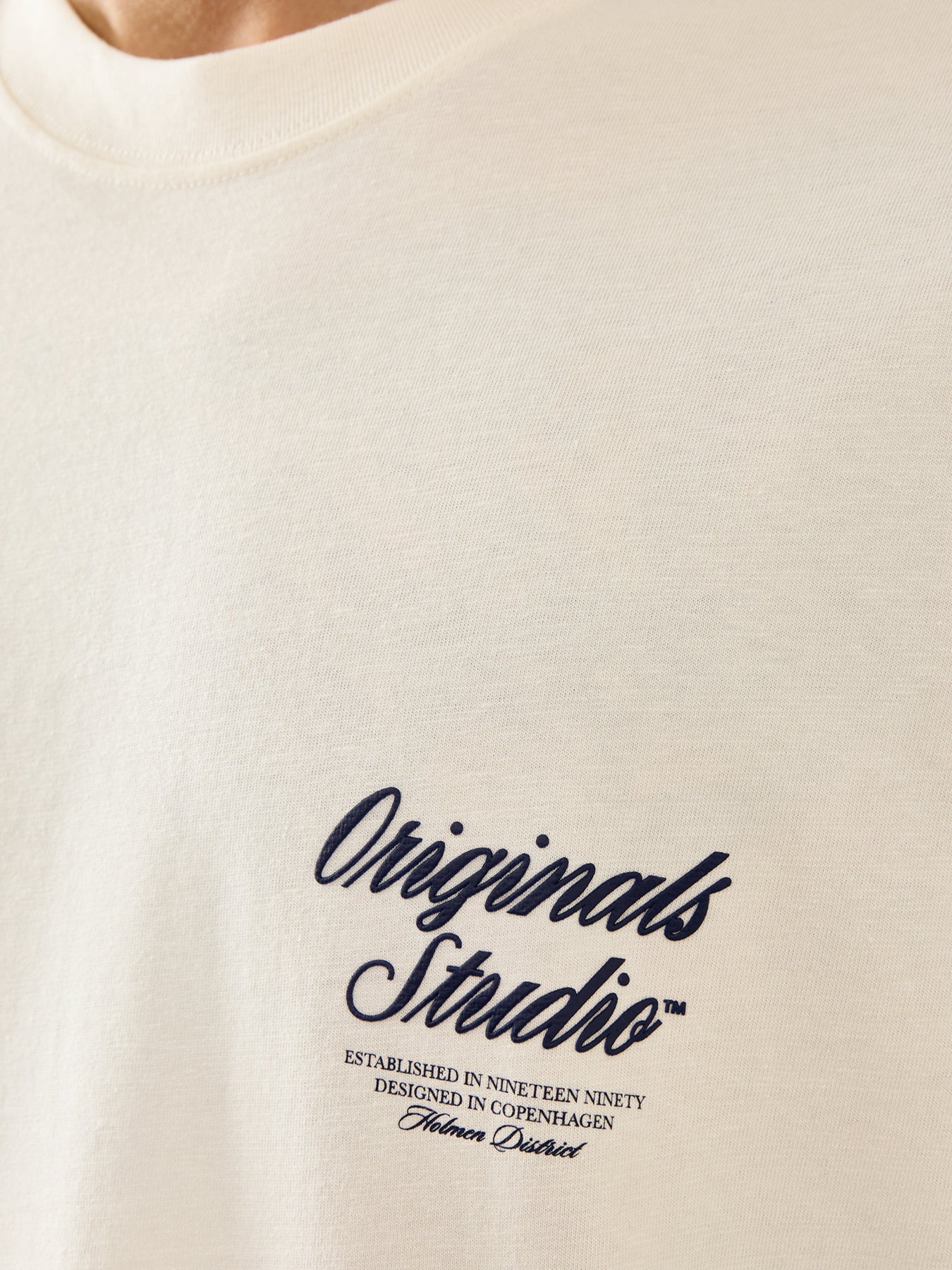 Typo T-Shirt Crew Neck Antique White