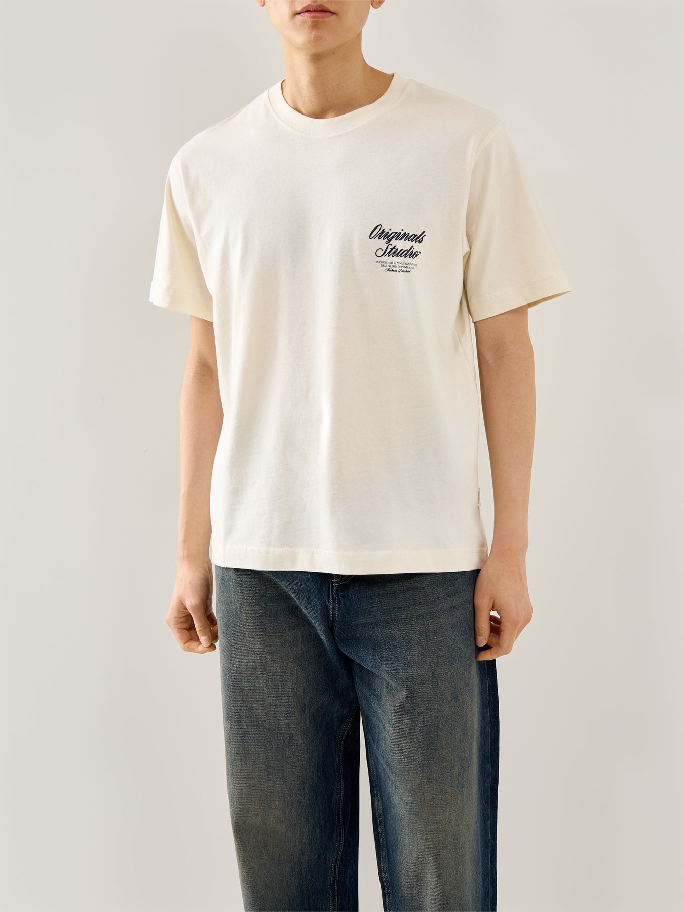Typo T-Shirt Crew Neck Antique White