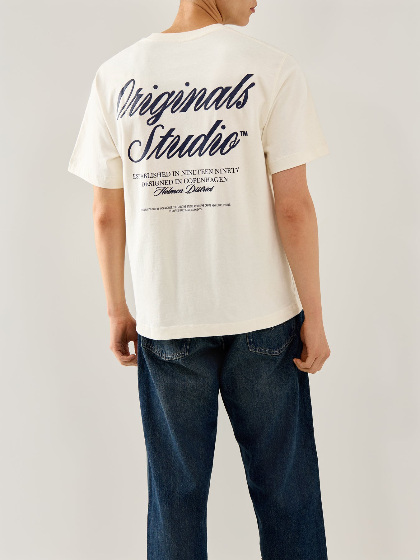 Typo T-Shirt Crew Neck Antique White