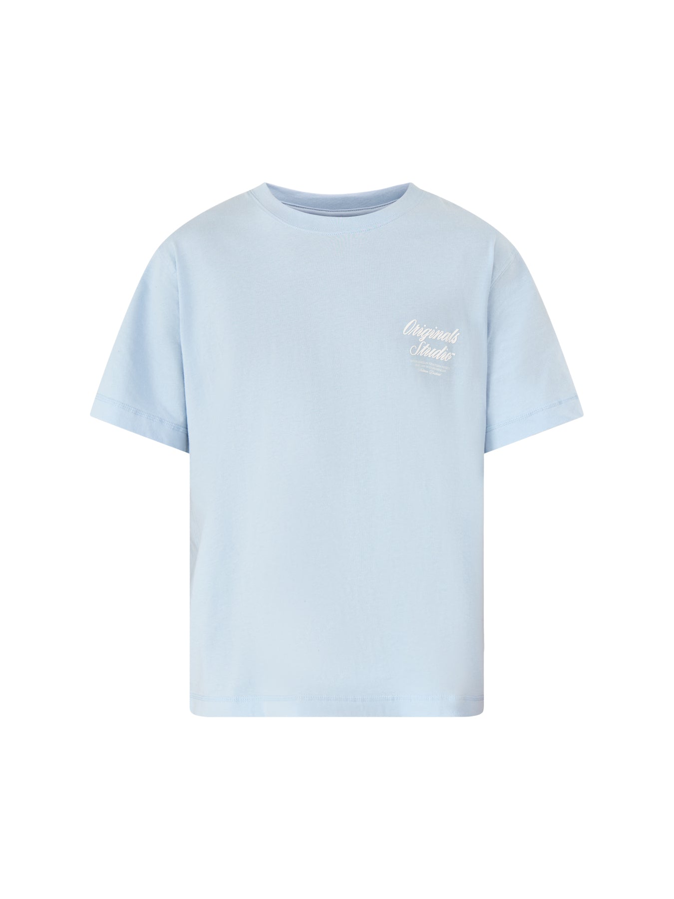 Typo T-Shirt Crew Neck Blue