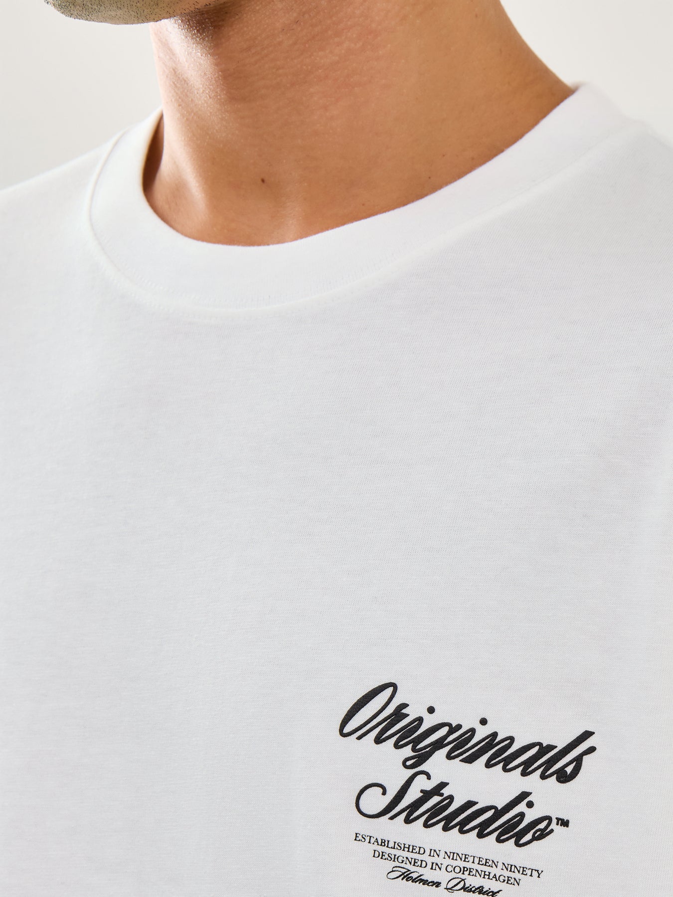 Typo Crew Neck T-Shirt White