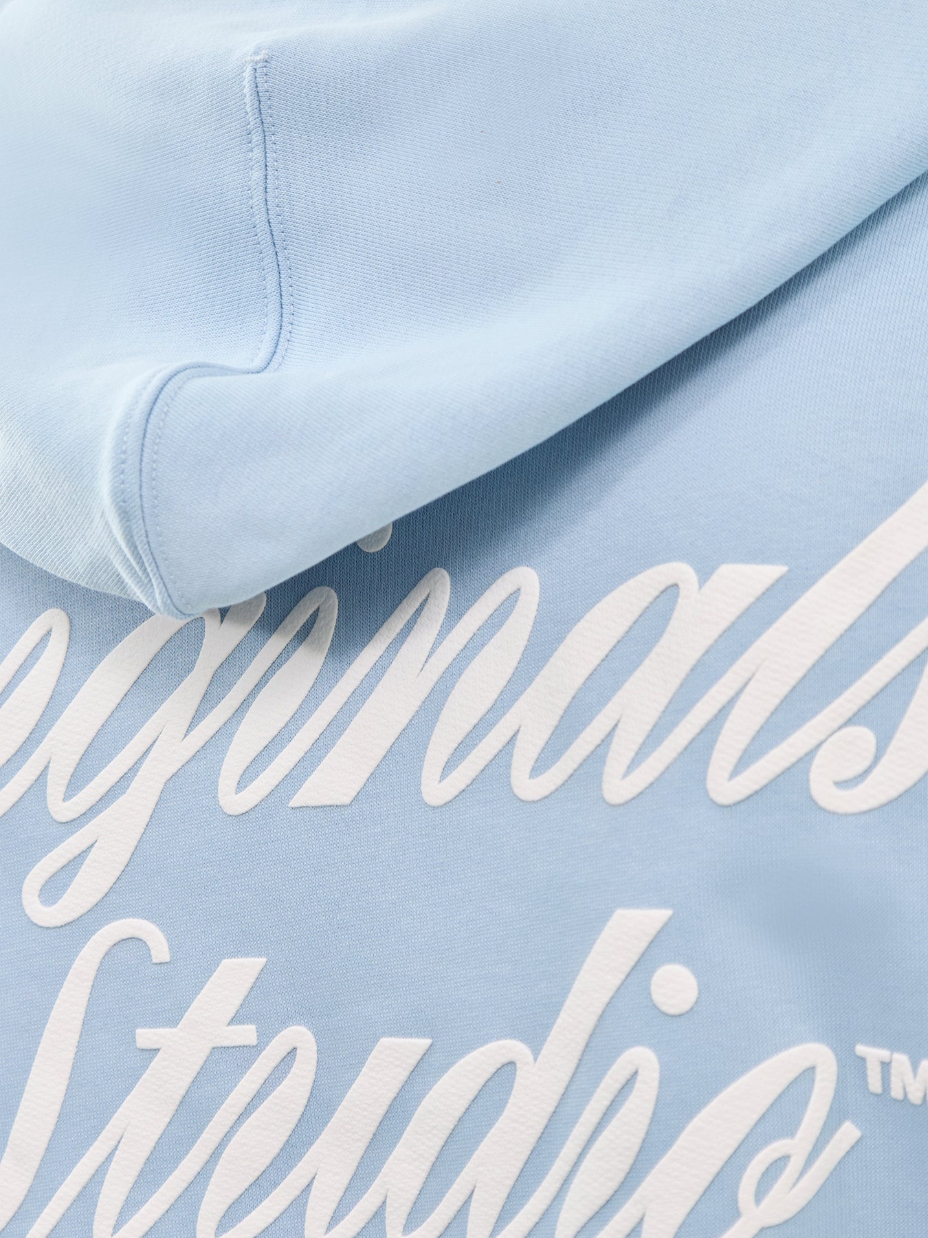 Typo Back Sweat Hoodie Blue