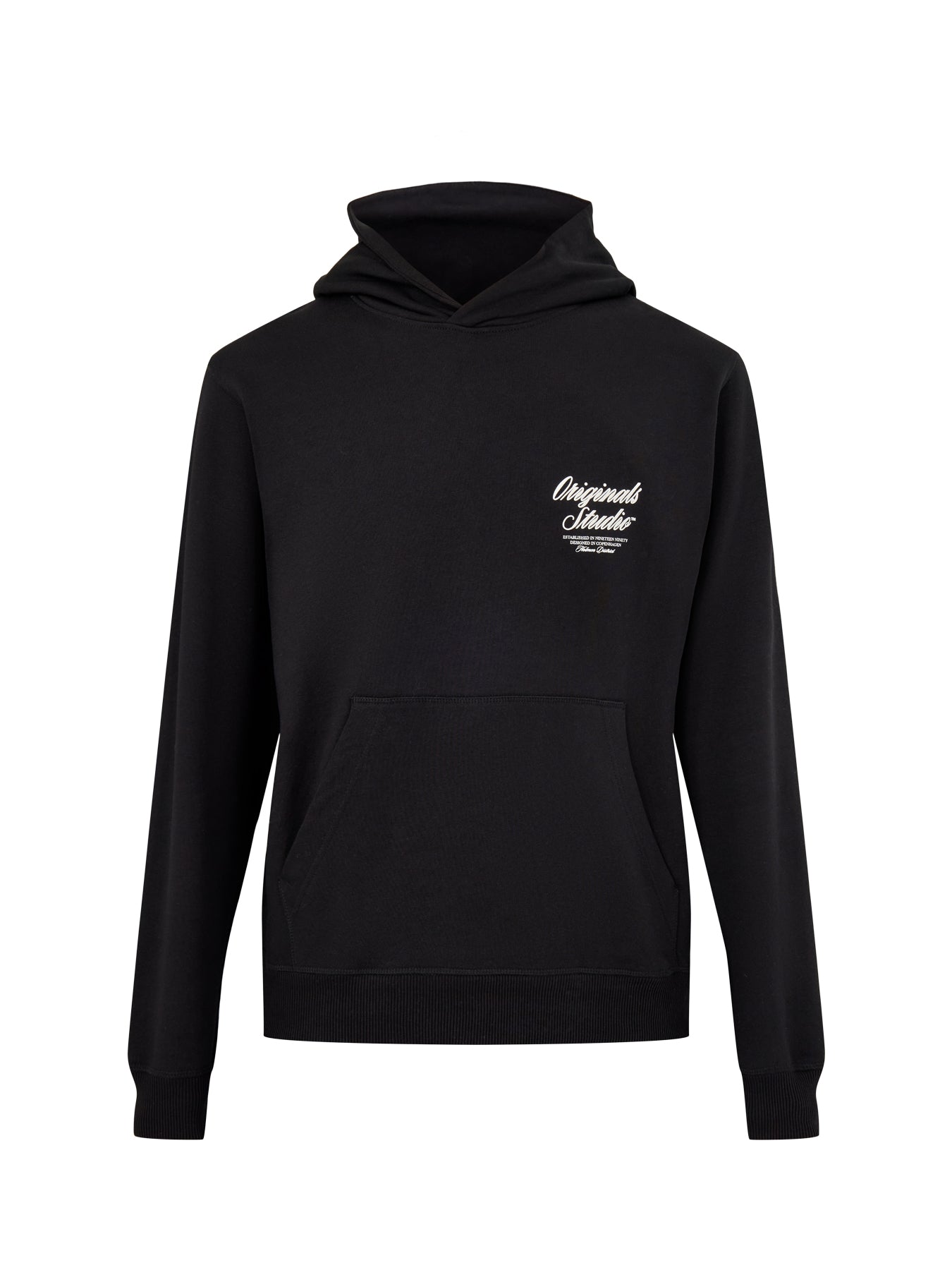 Typo Back Sweat Hoodie Black