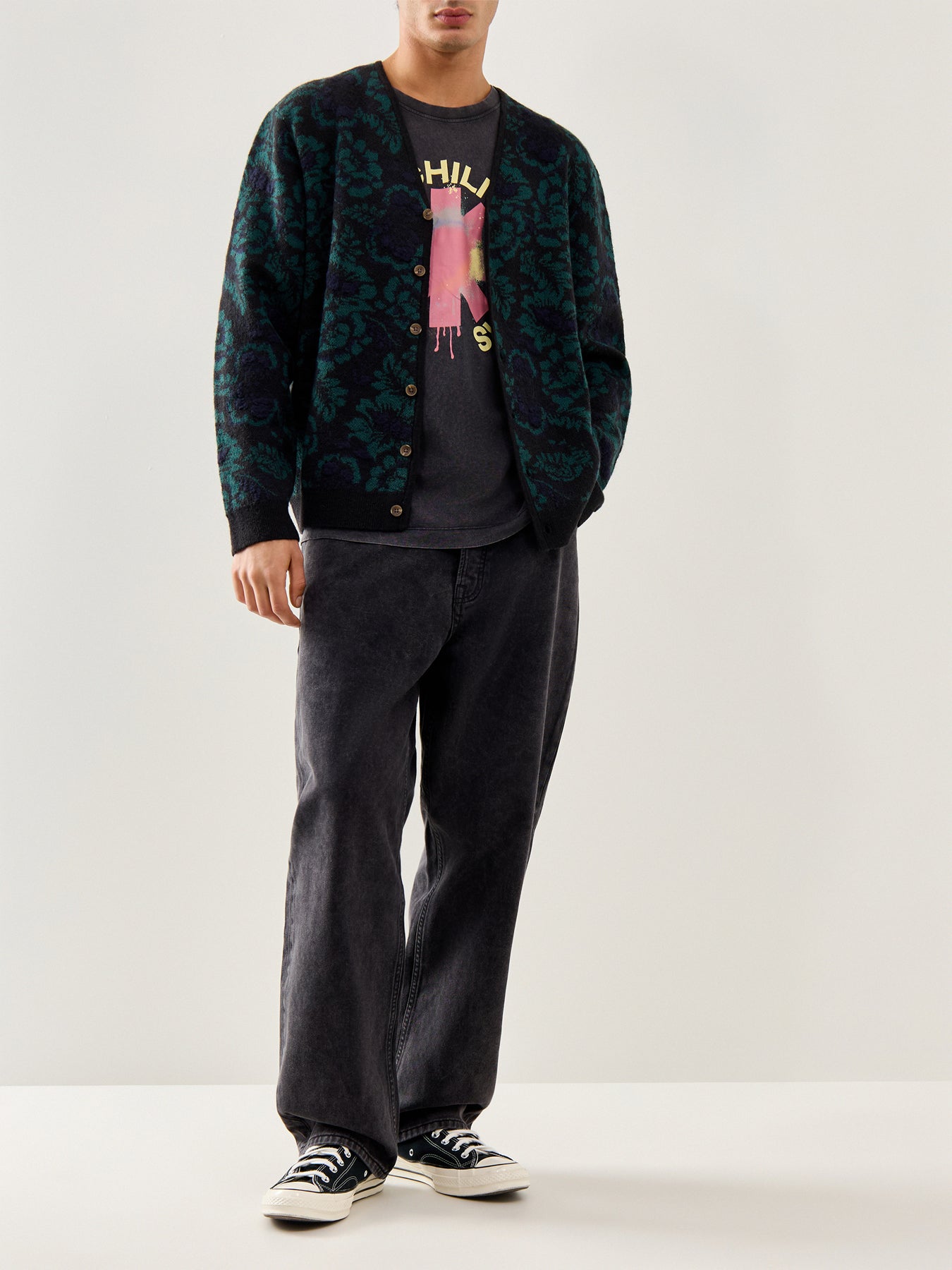 Red Hot Crew Neck T-Shirt Black