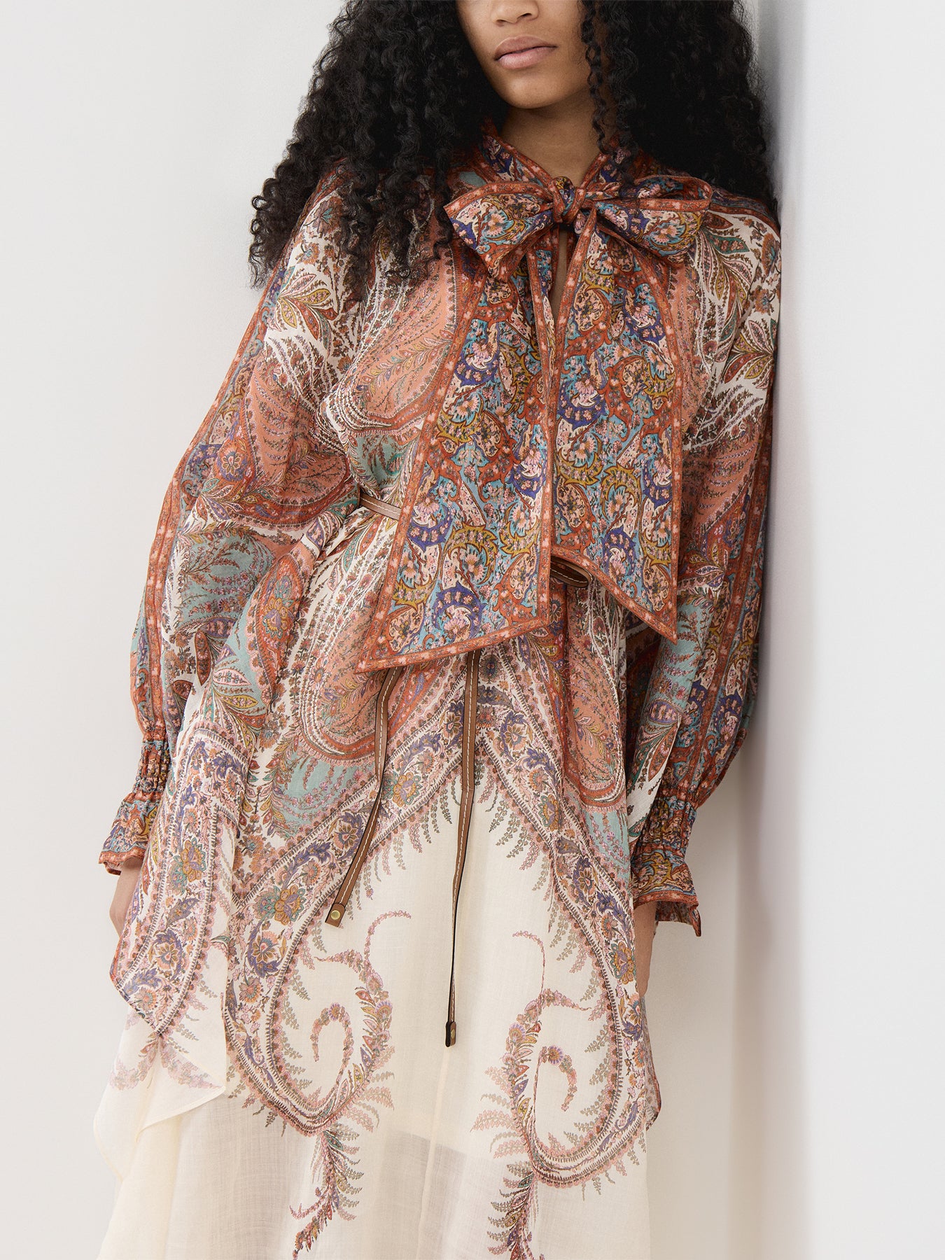 Rhiannon Tie Neck Midi Dress