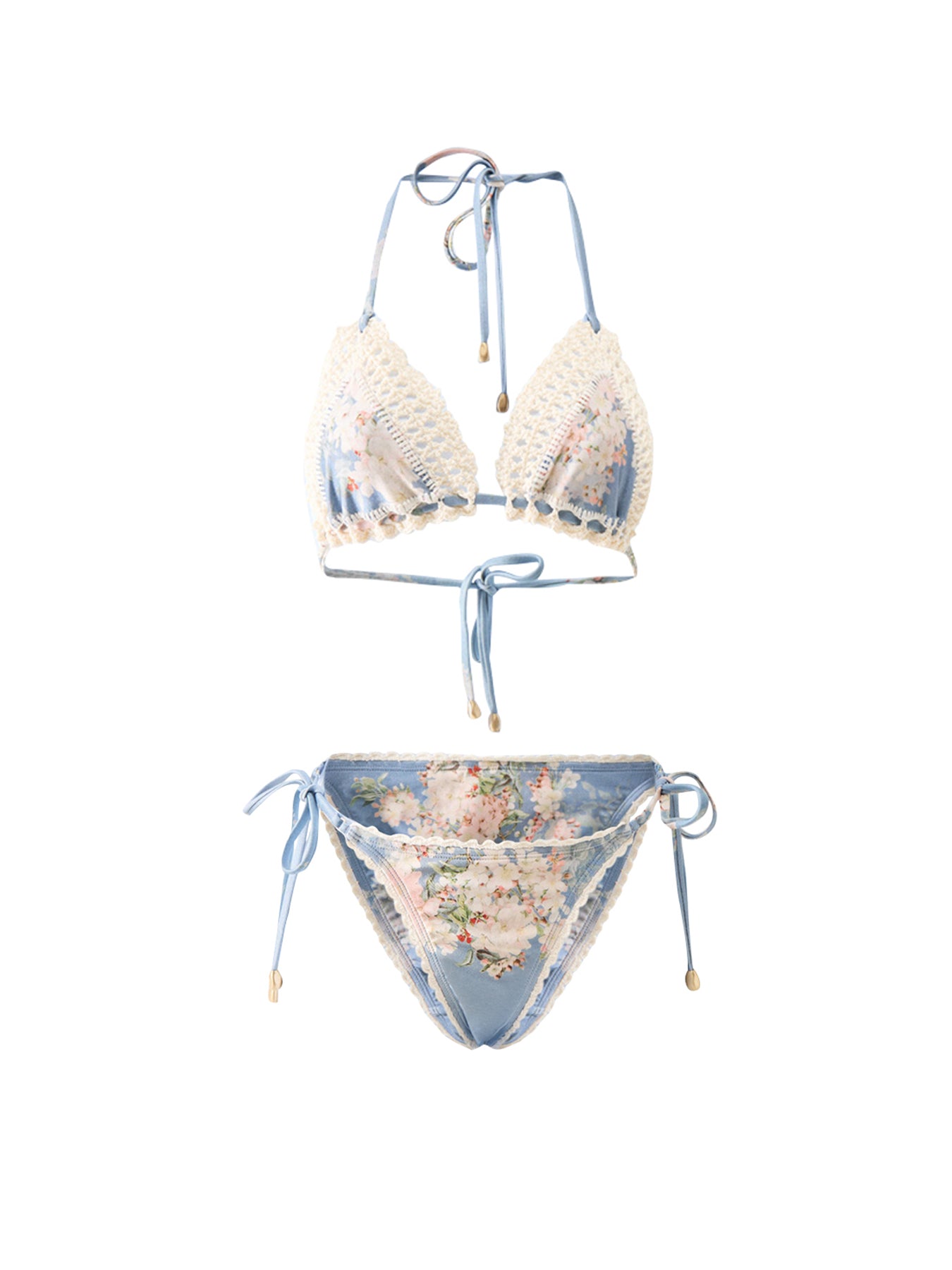 Cascadian Crochet Bikini Tea Blue