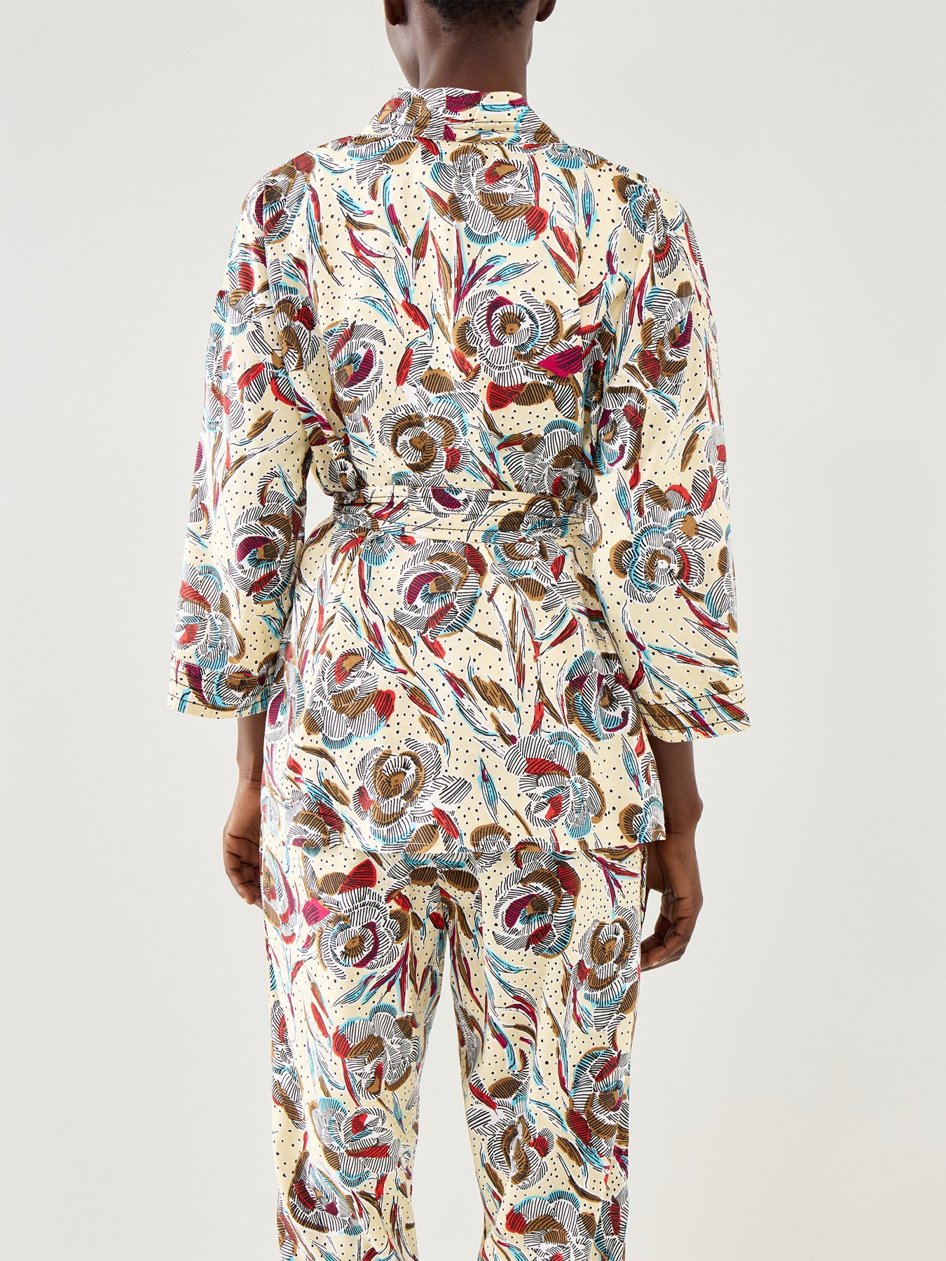 Jossol 3/4 Sleeve Printed Jacket