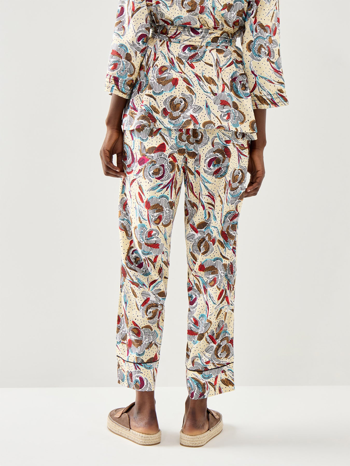 Penilla Printed Cuffed Leg Trousers