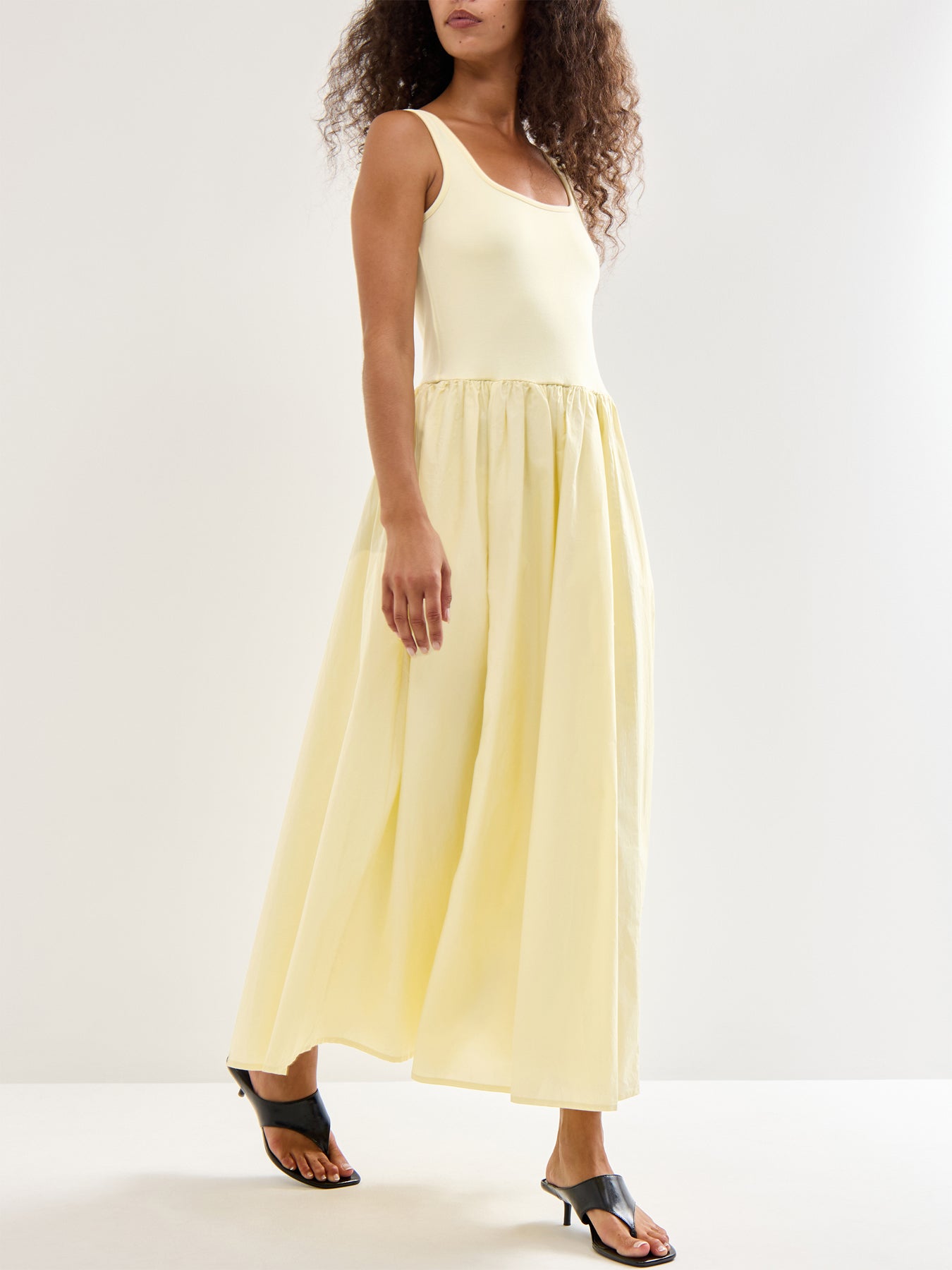 Butter Yellow Colorado Midi Dress