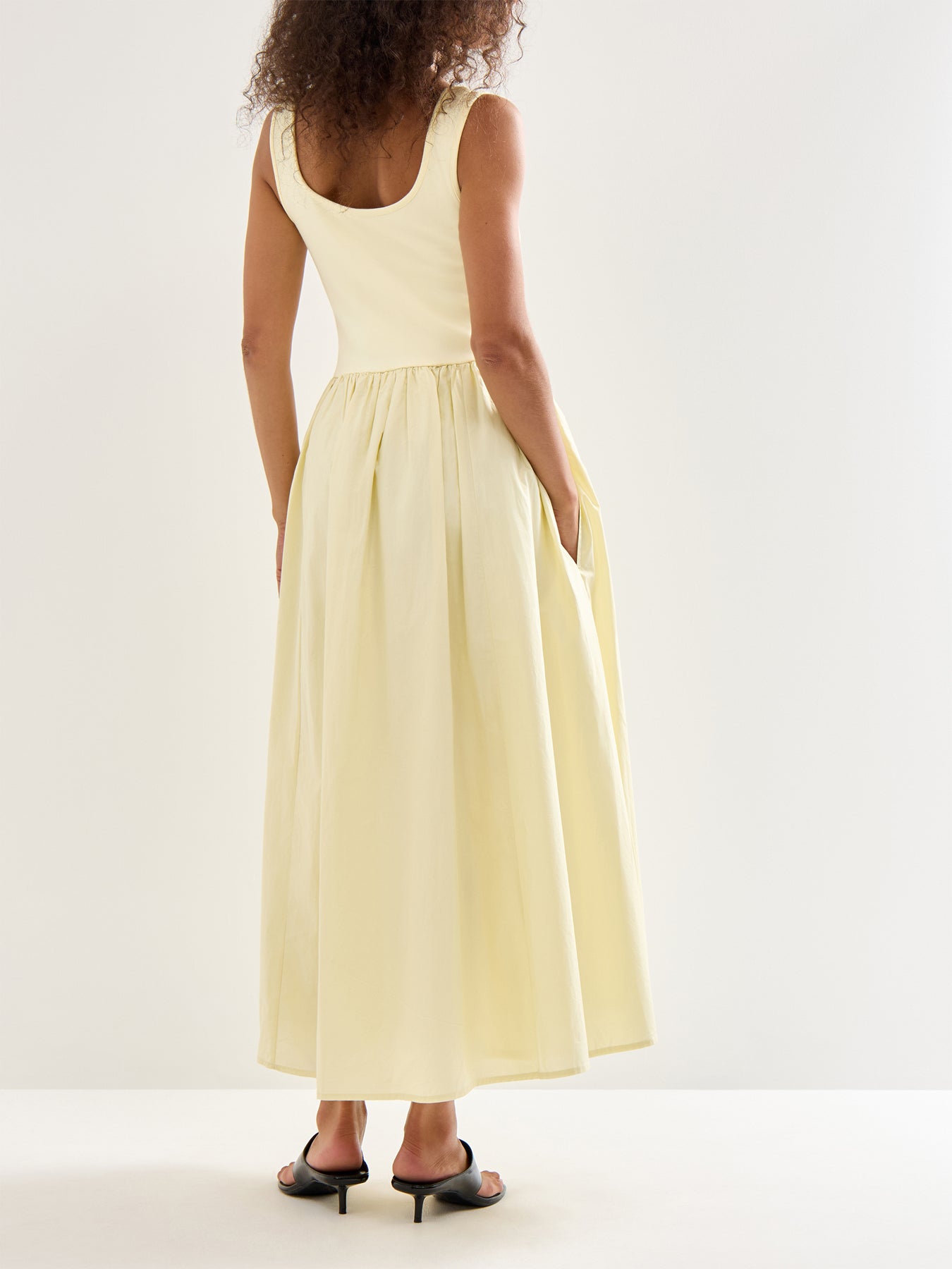 Butter Yellow Colorado Midi Dress