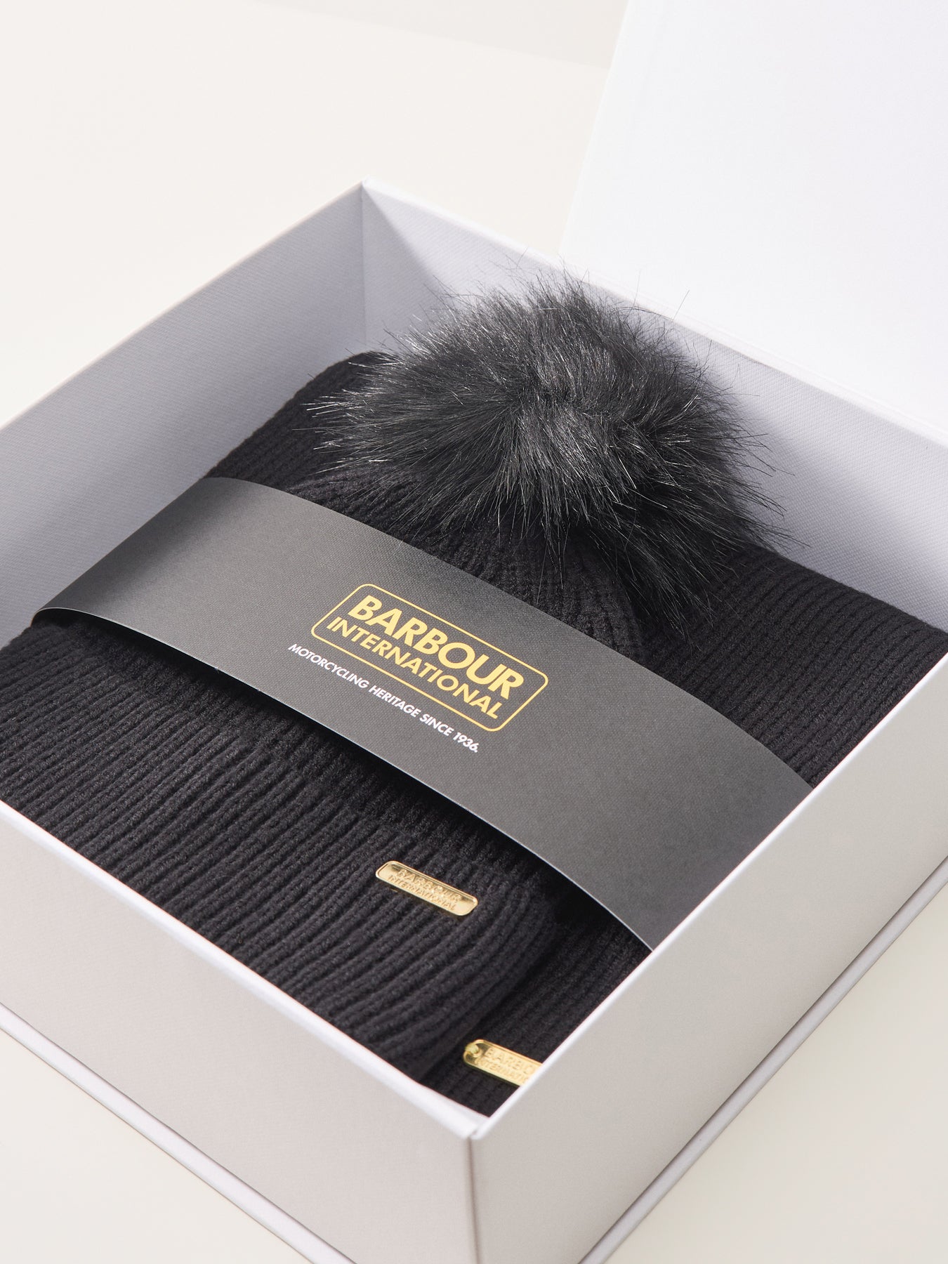 Mallory Beanie and Scarf Set Black