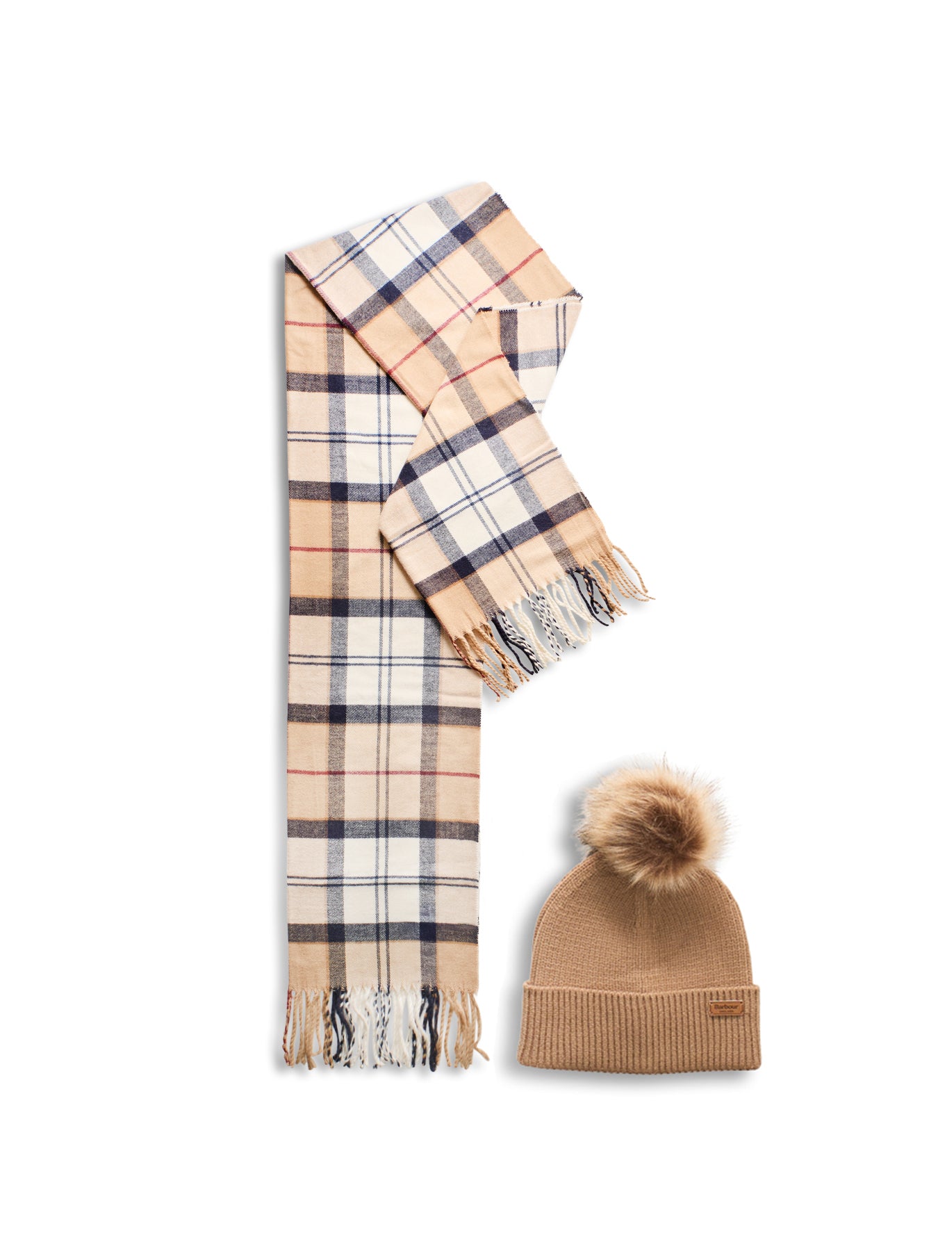 Dover Beanie and Scarf Set Tan