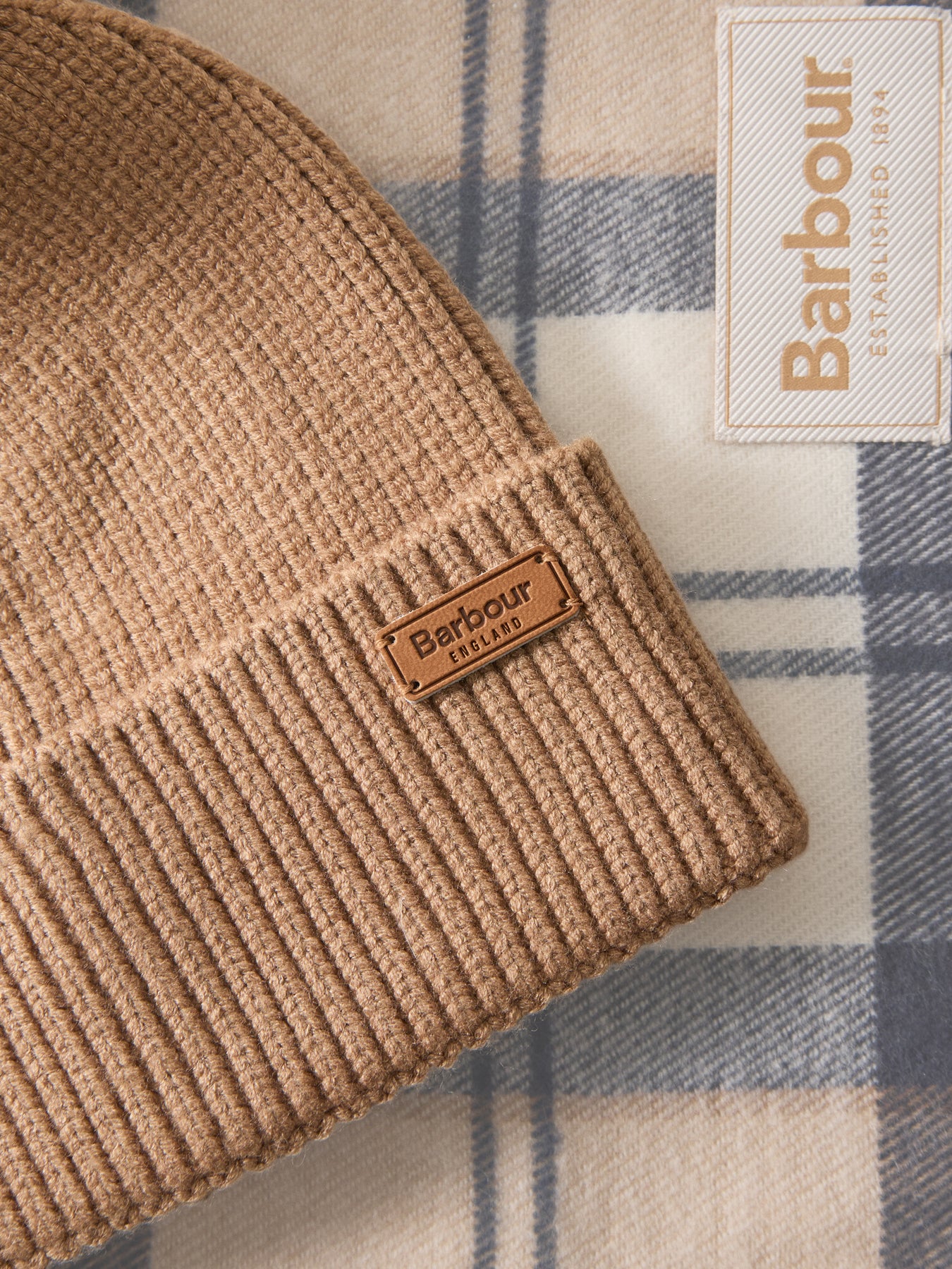 Dover Beanie and Scarf Set Tan