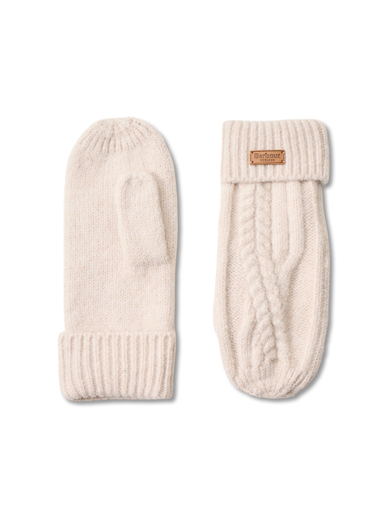 Elsdon Knitted Mittens Cream