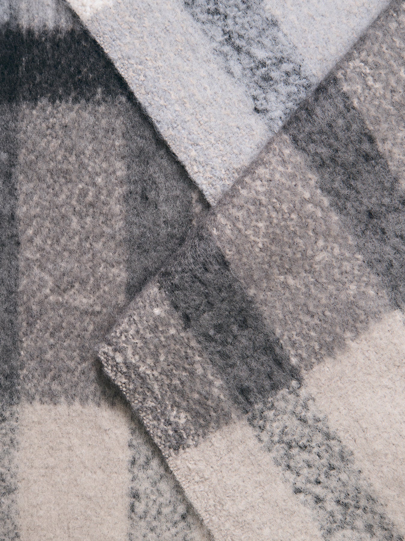 Isla Tartan Boucle Scarf Grey