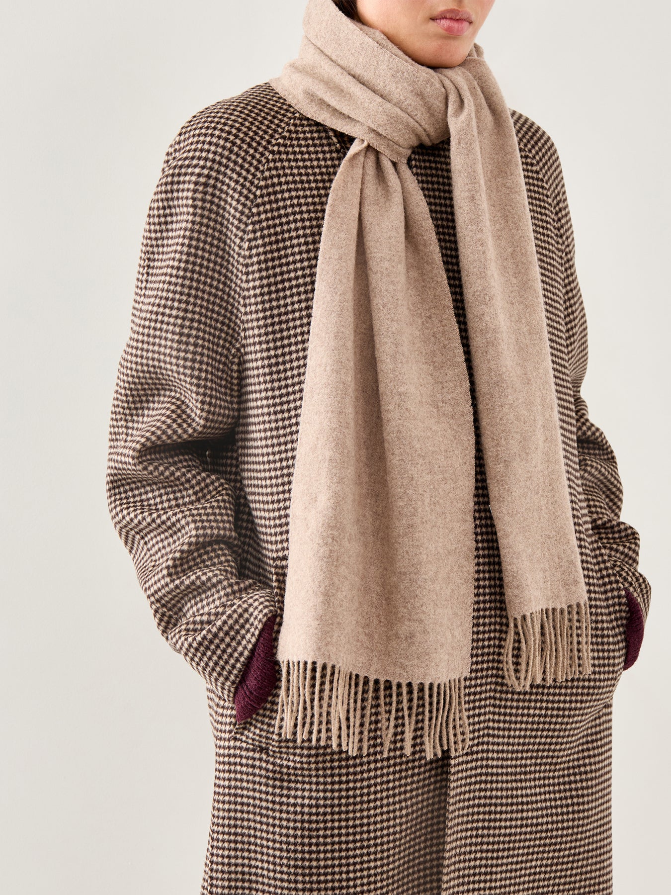 Lambswool Woven Scarf Oatmeal