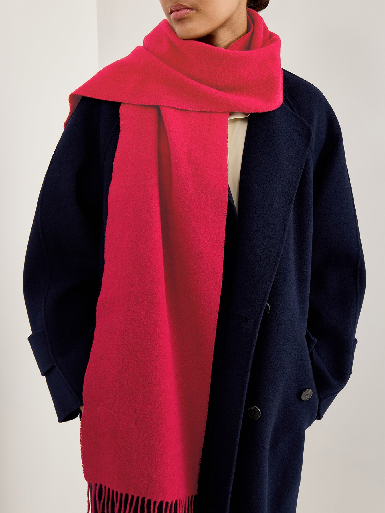 Lambswool Woven Scarf Wine