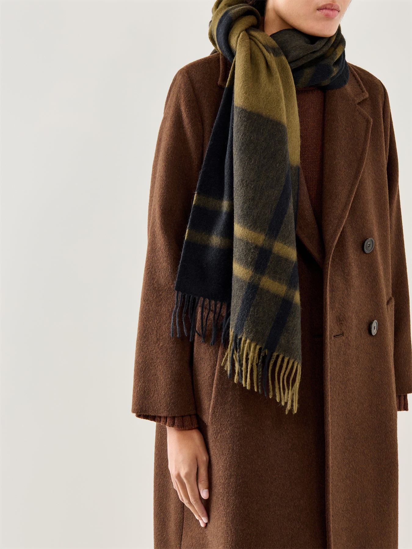 Maxine Tartan Scarf Grey