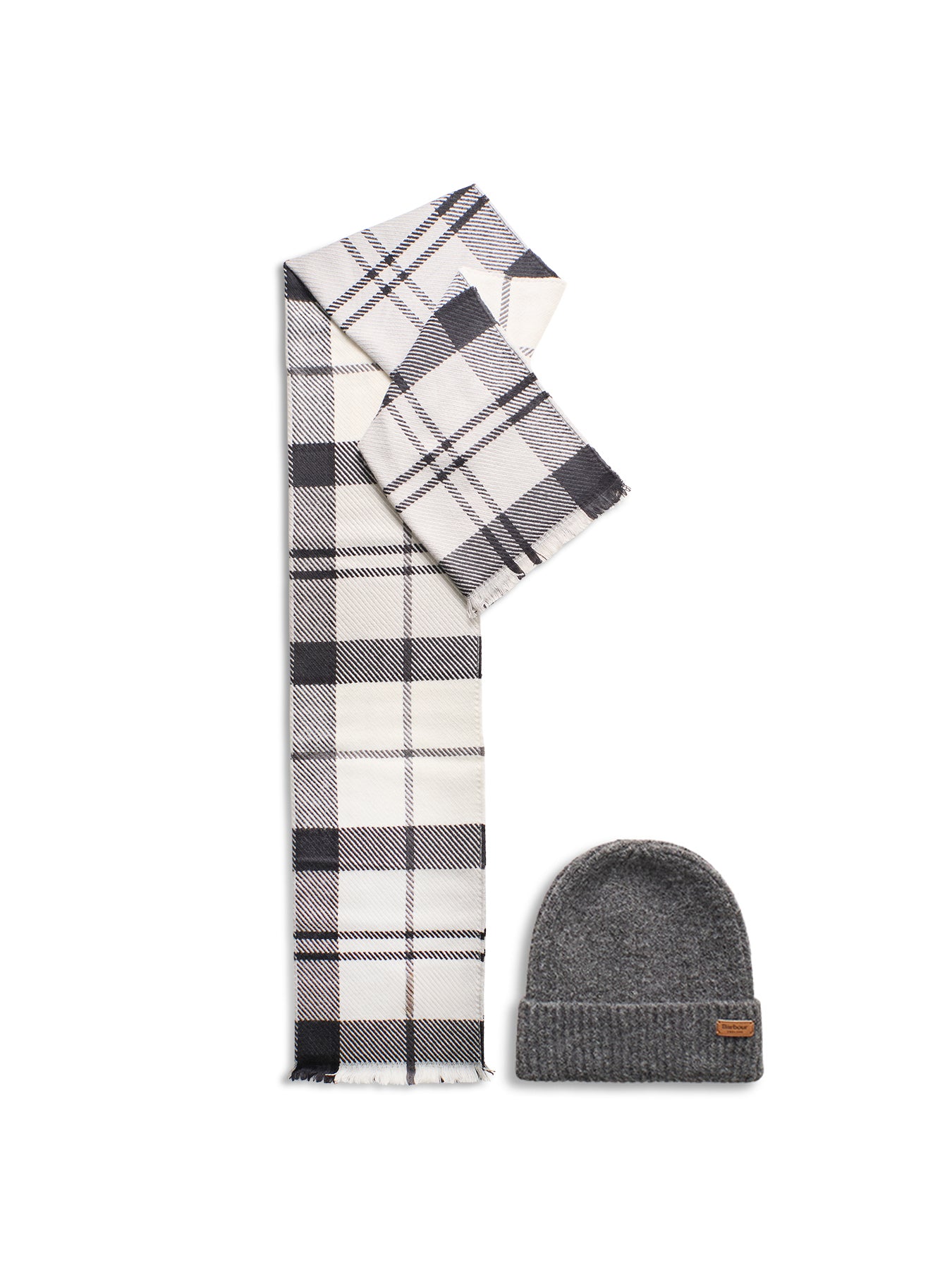 Pendle Beanie and Scarf Set Monochrome