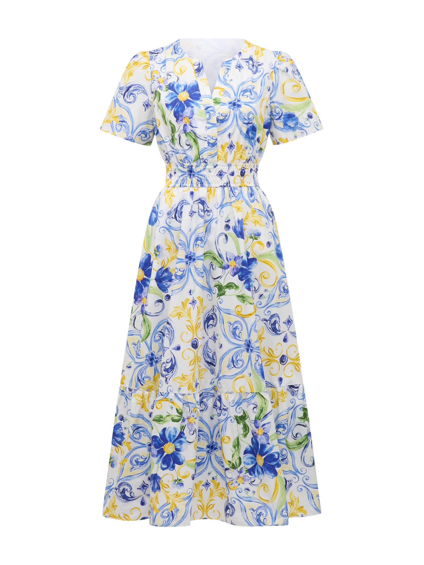 Eleanor Cotton Short Sleeves Midi Dress