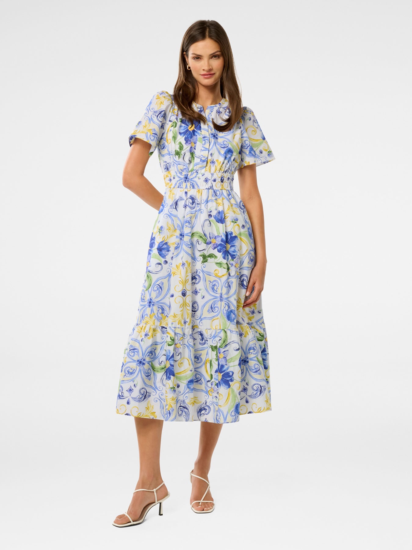 Eleanor Cotton Short Sleeves Midi Dress
