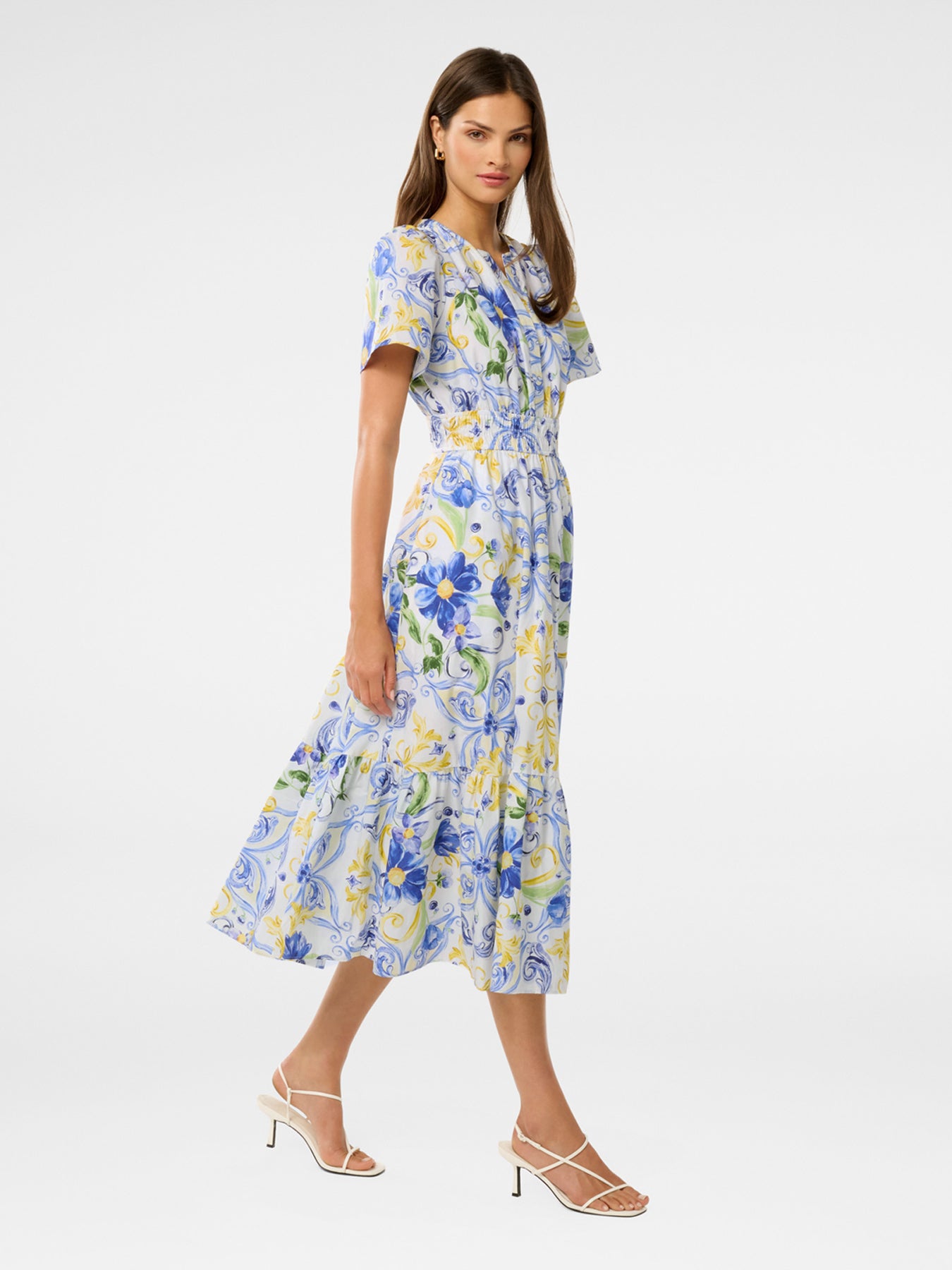 Eleanor Cotton Short Sleeves Midi Dress