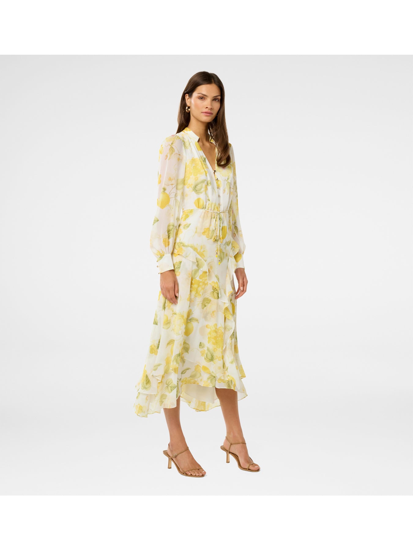 Sutton Ruffle Hem Midi Dress
