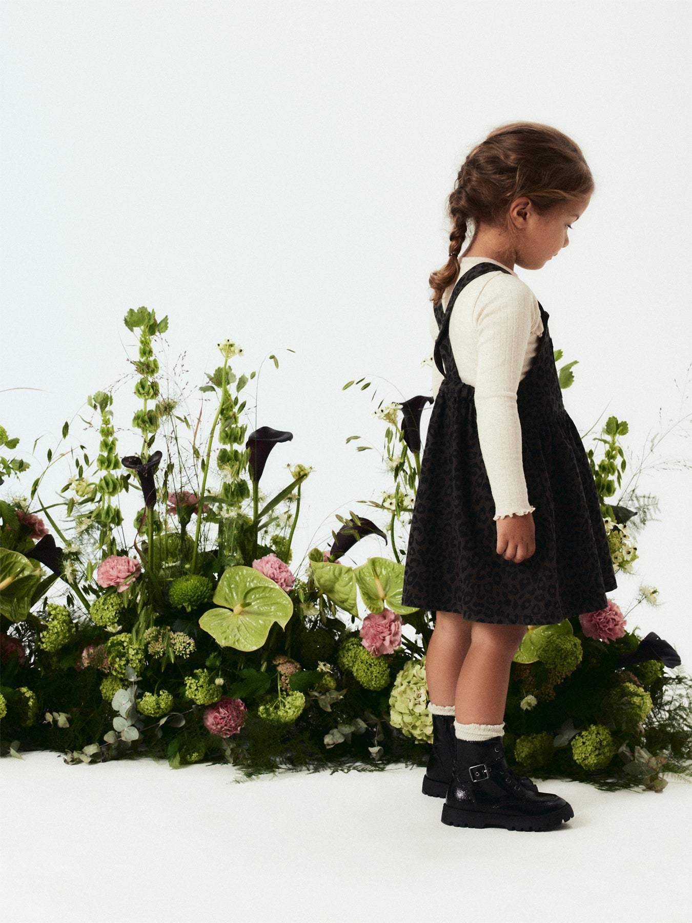 Brown Cotton Leopard Print Dress