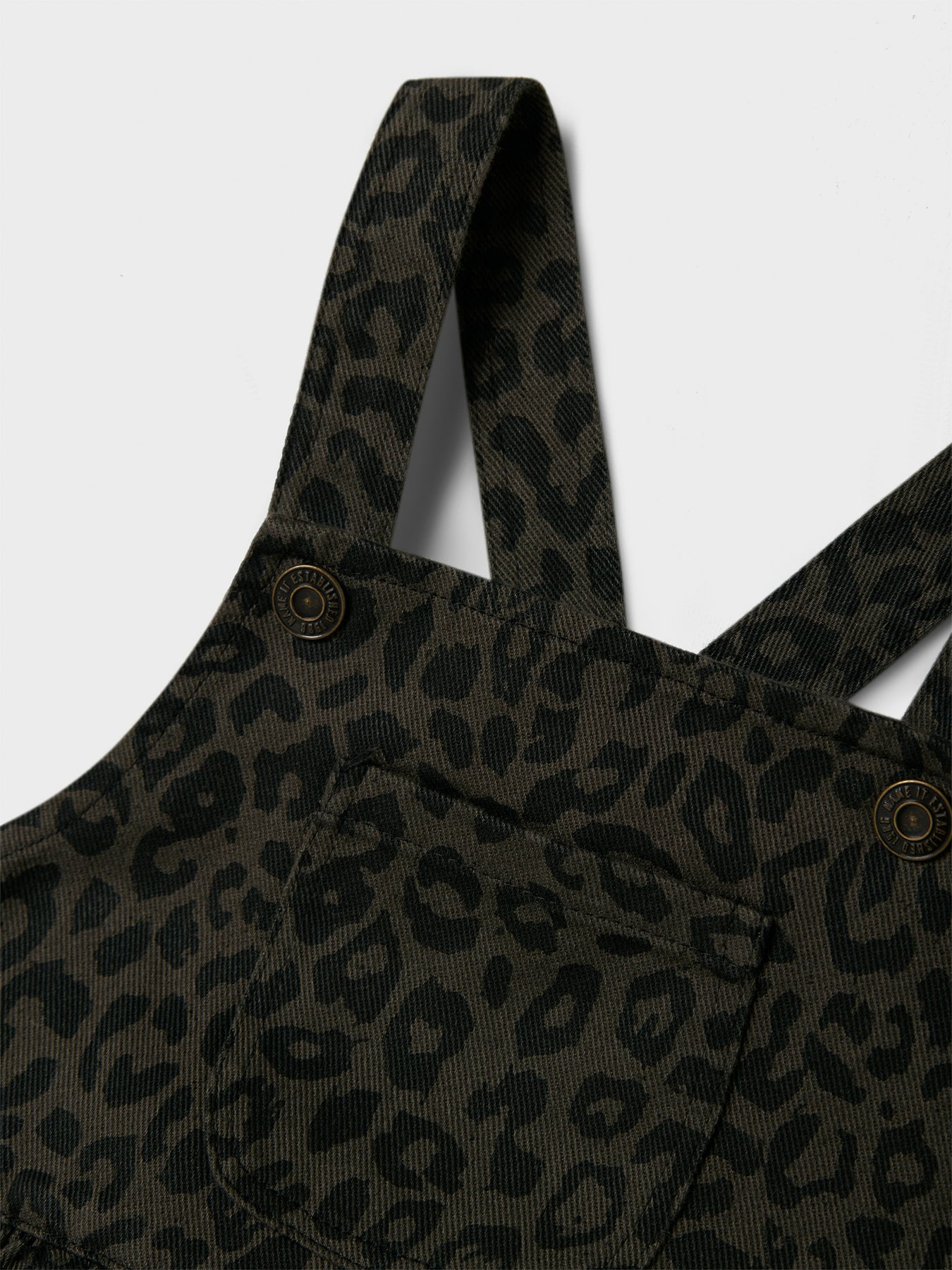 Brown Cotton Leopard Print Dress