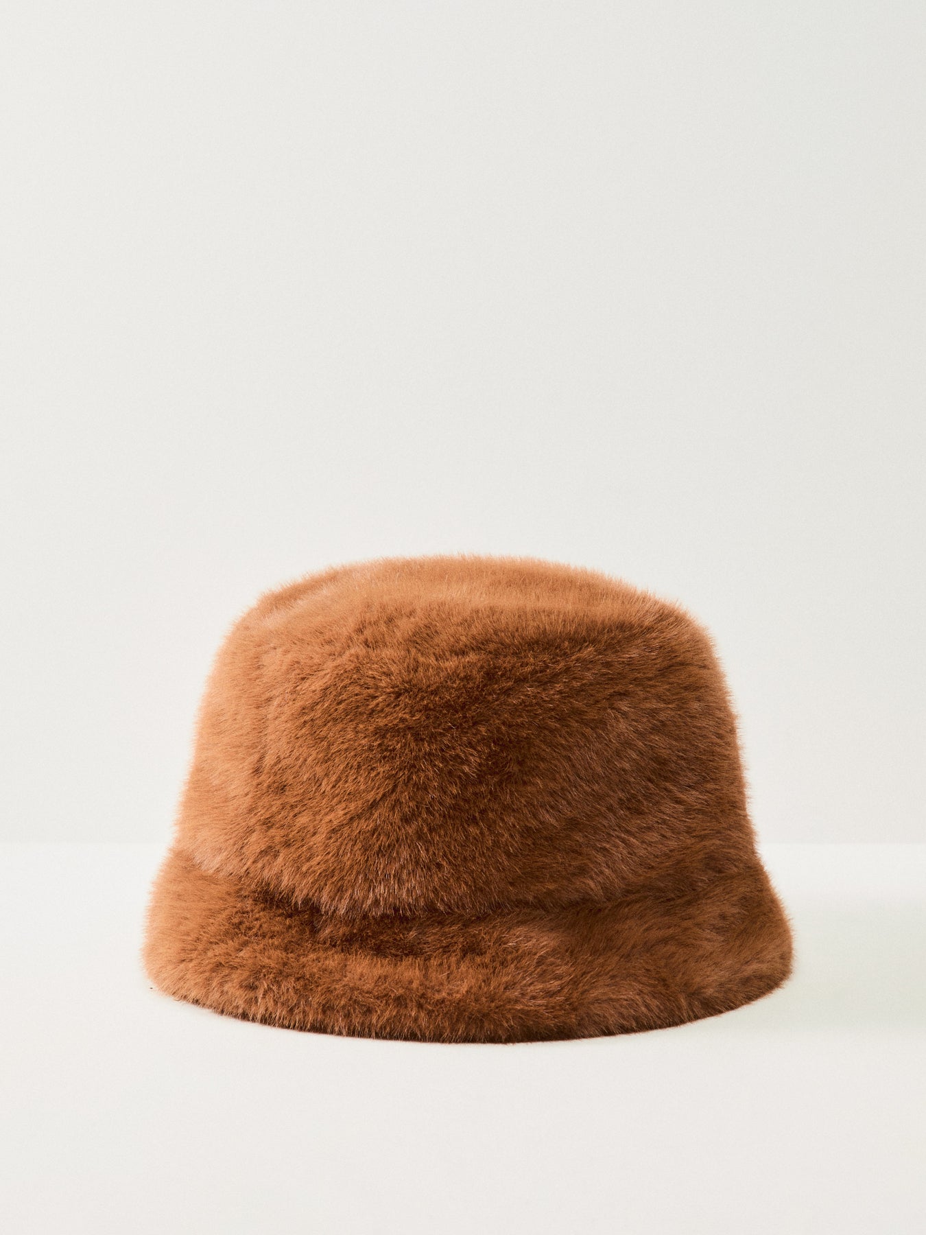 Bretia Faux Fur Bucket Hat Brown