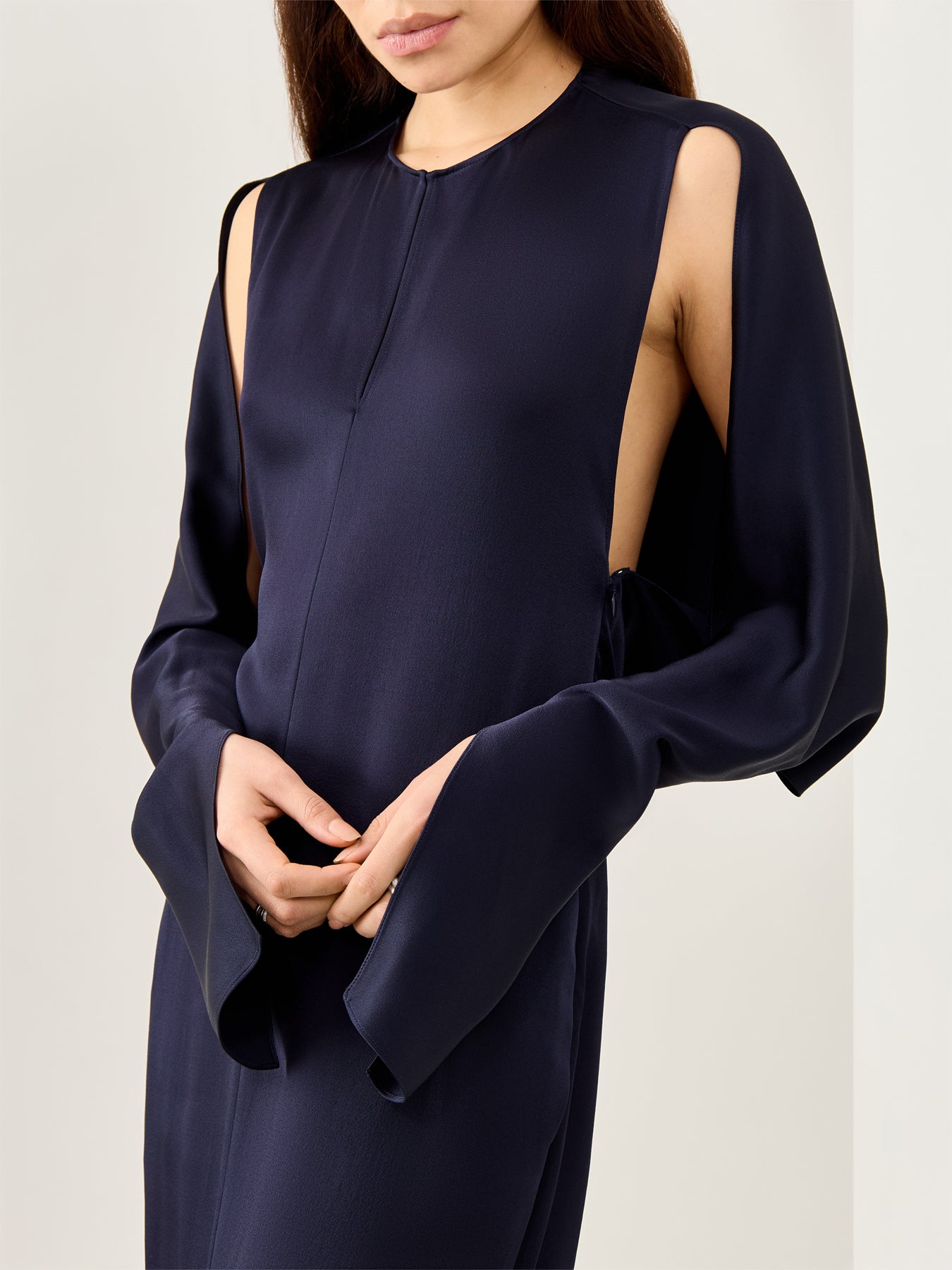 Satin Cutout Detail Gown