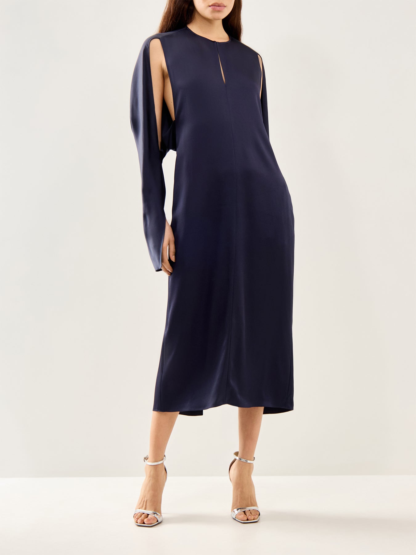 Satin Cutout Detail Gown