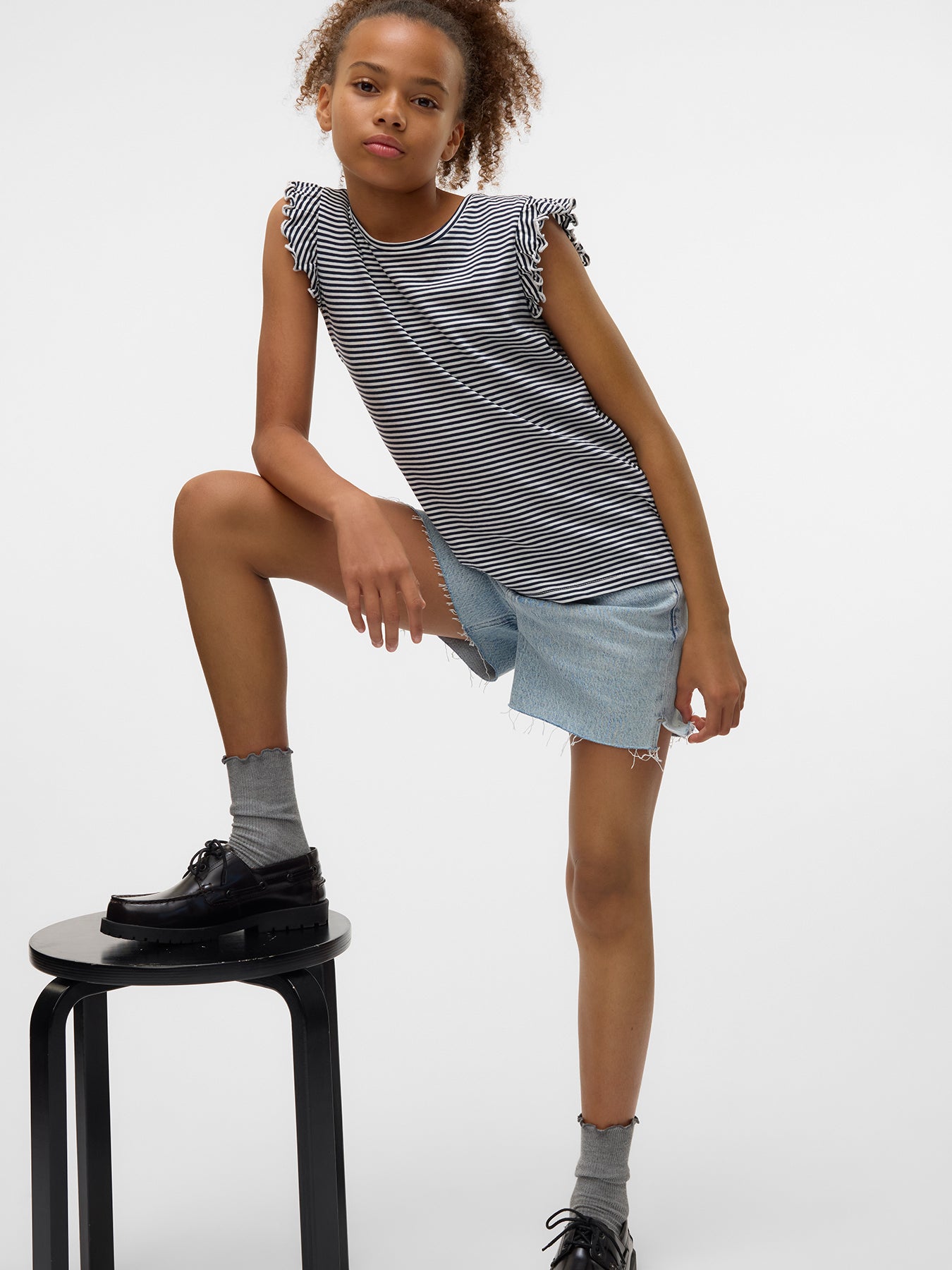 Frida Denim Shorts Light Blue