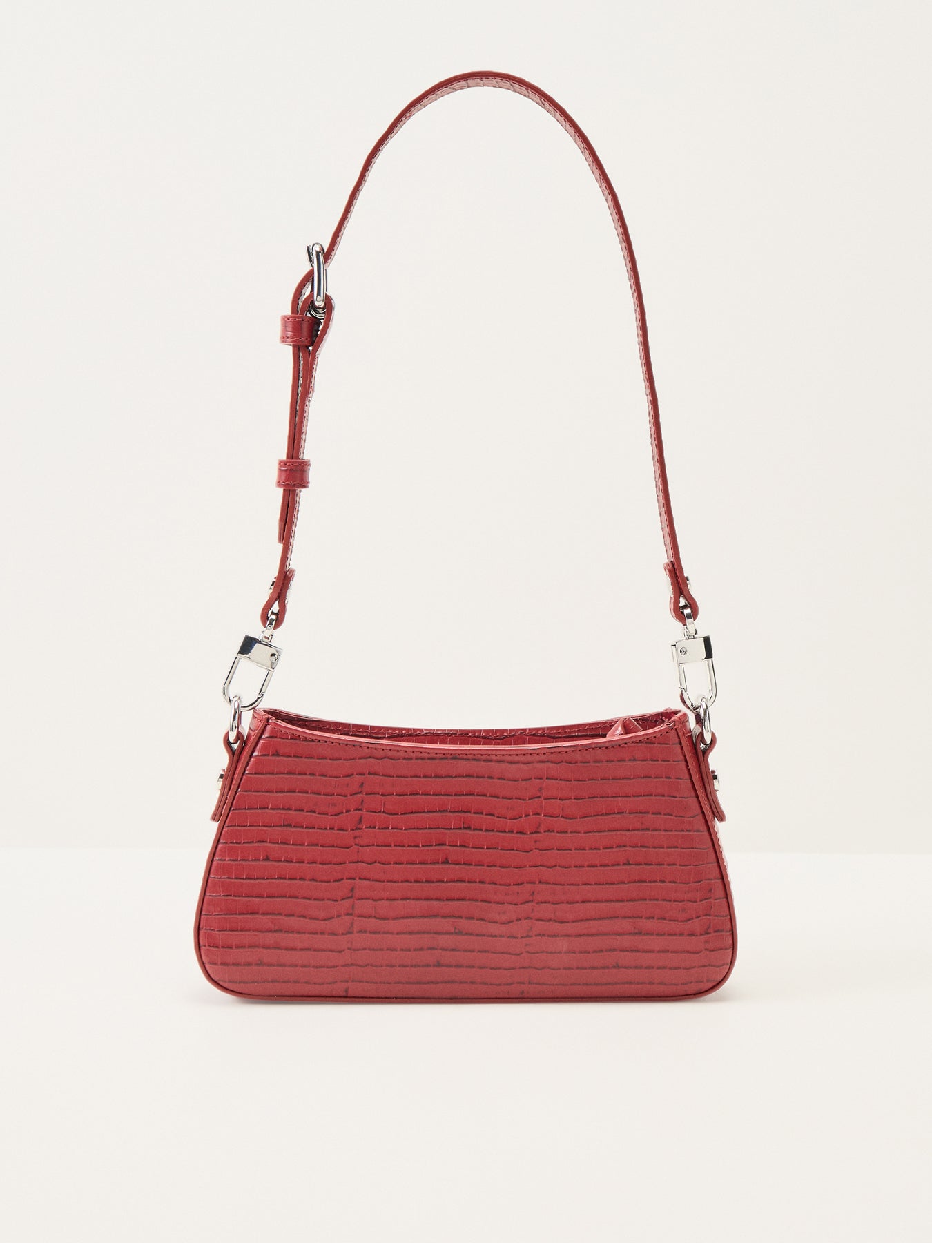 Tasha Mini Croc Embossed Shoulder Phone Bag Red