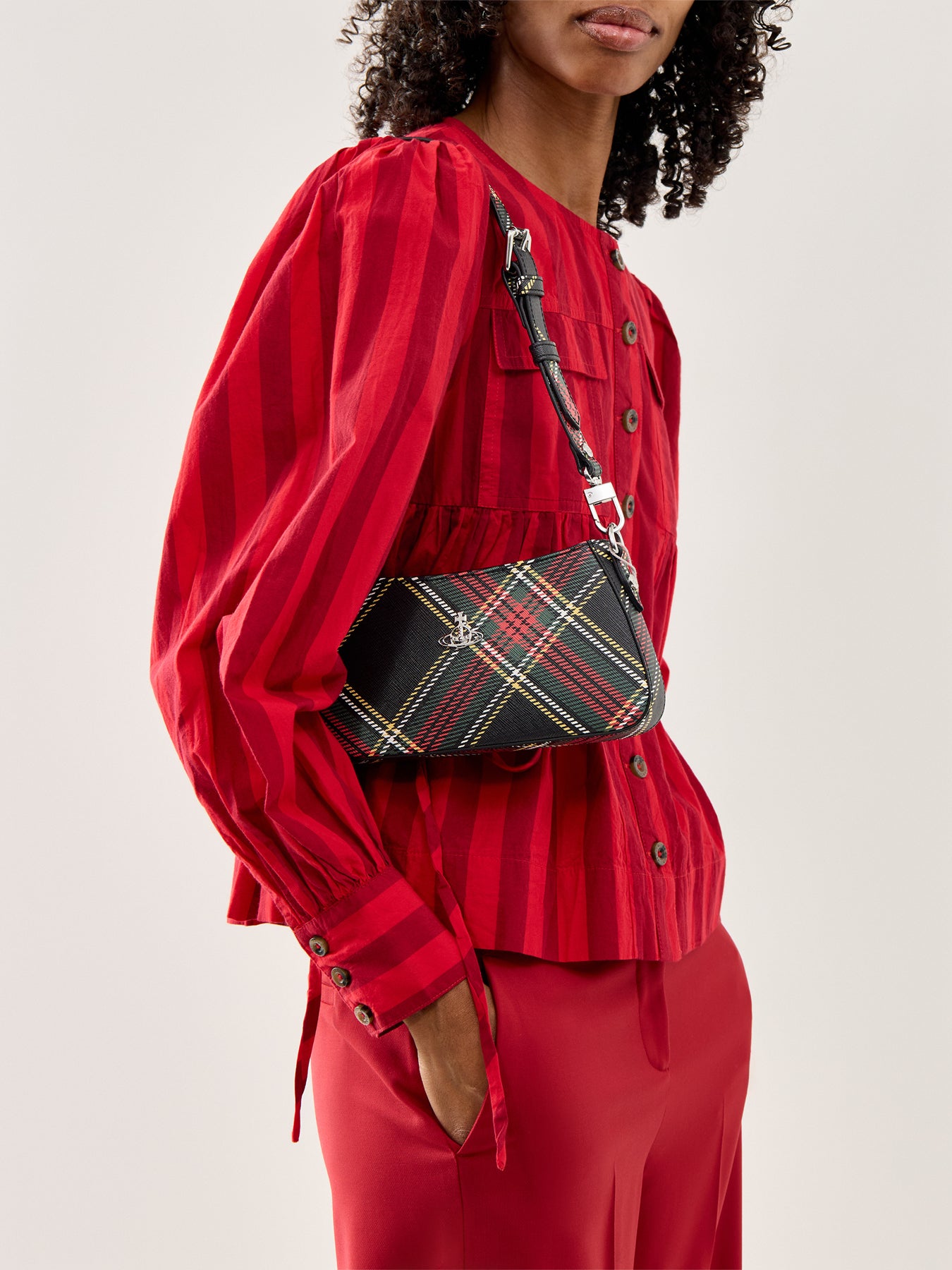 Tasha Tartan Shoulder Phone Bag Chelsea Tartan