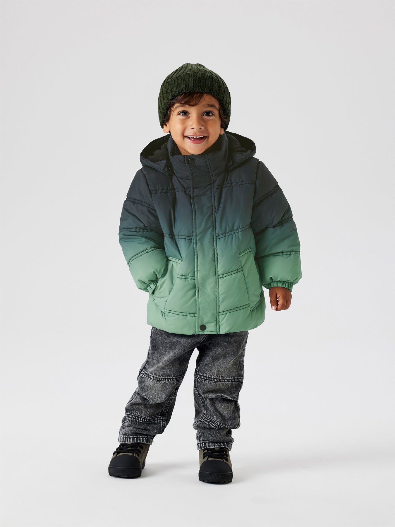 Puffer Jacket Dark Ivy Gradient