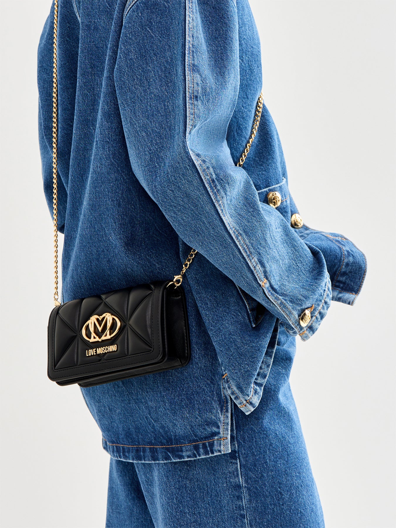 Embossed Quilt Mini Crossbody Wallet